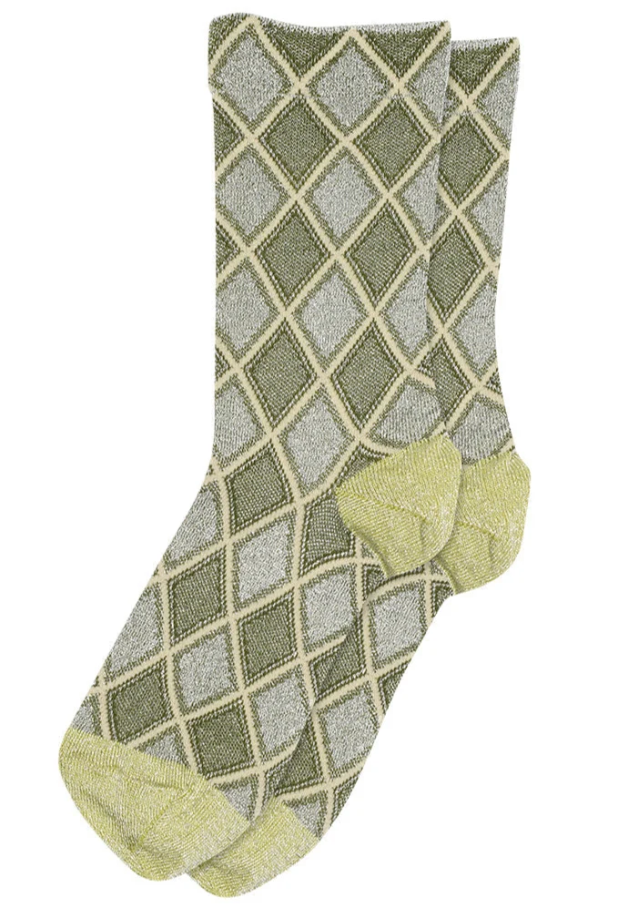 Alicia Glitter Socks (12-77743-0-887) - Cedar