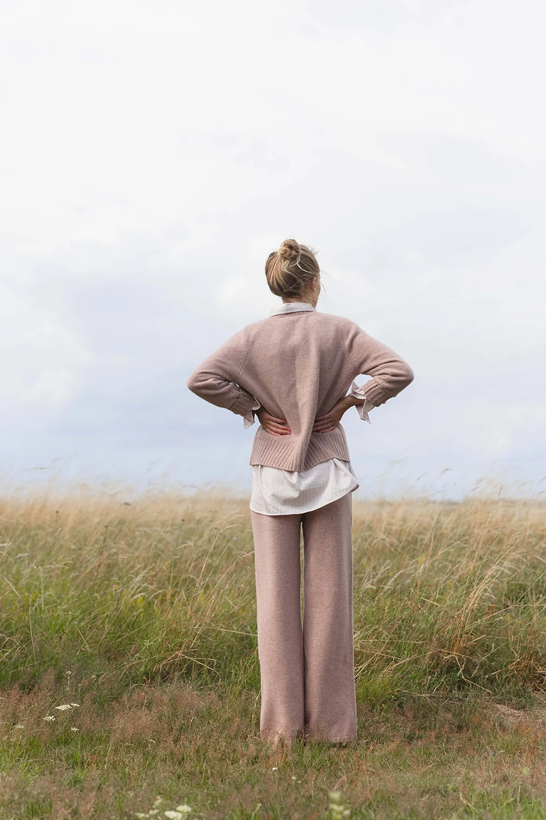 Carina wool Trousers - Old Rose Melange - Image 2
