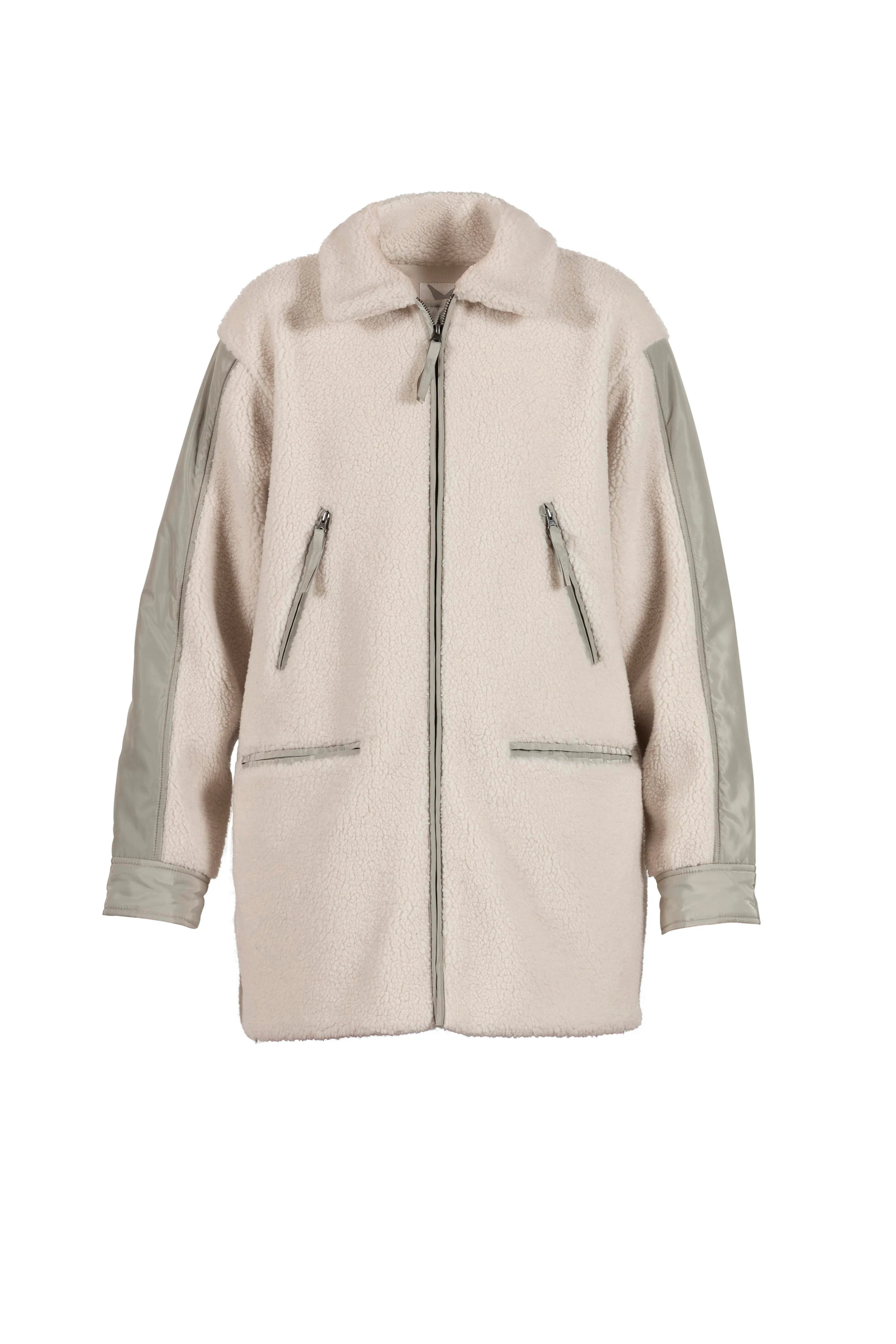 Cesi Teddyfleece Coat - Chalk - Image 3