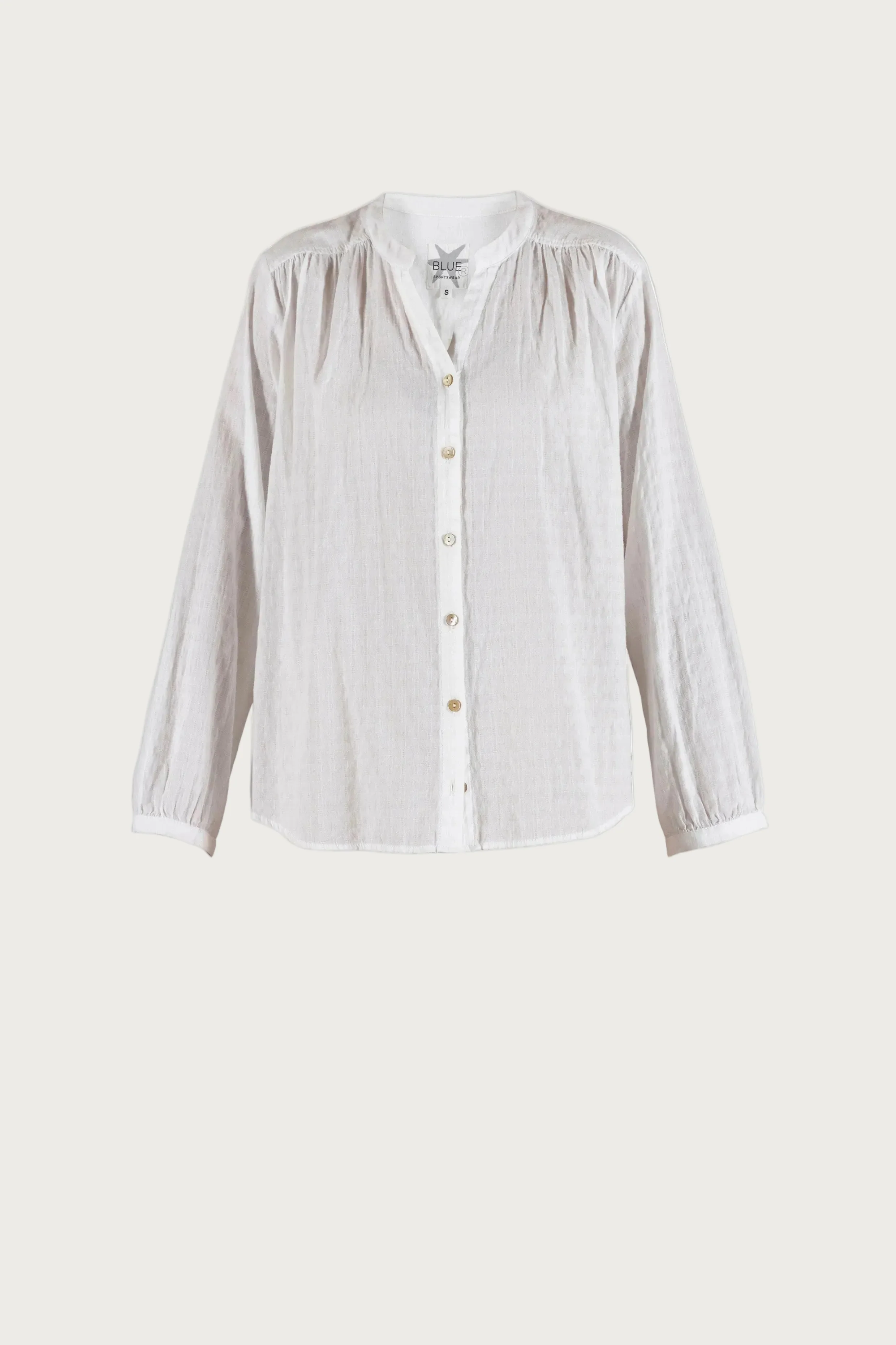 Dalene Cotton Check Shirt - White - Image 2