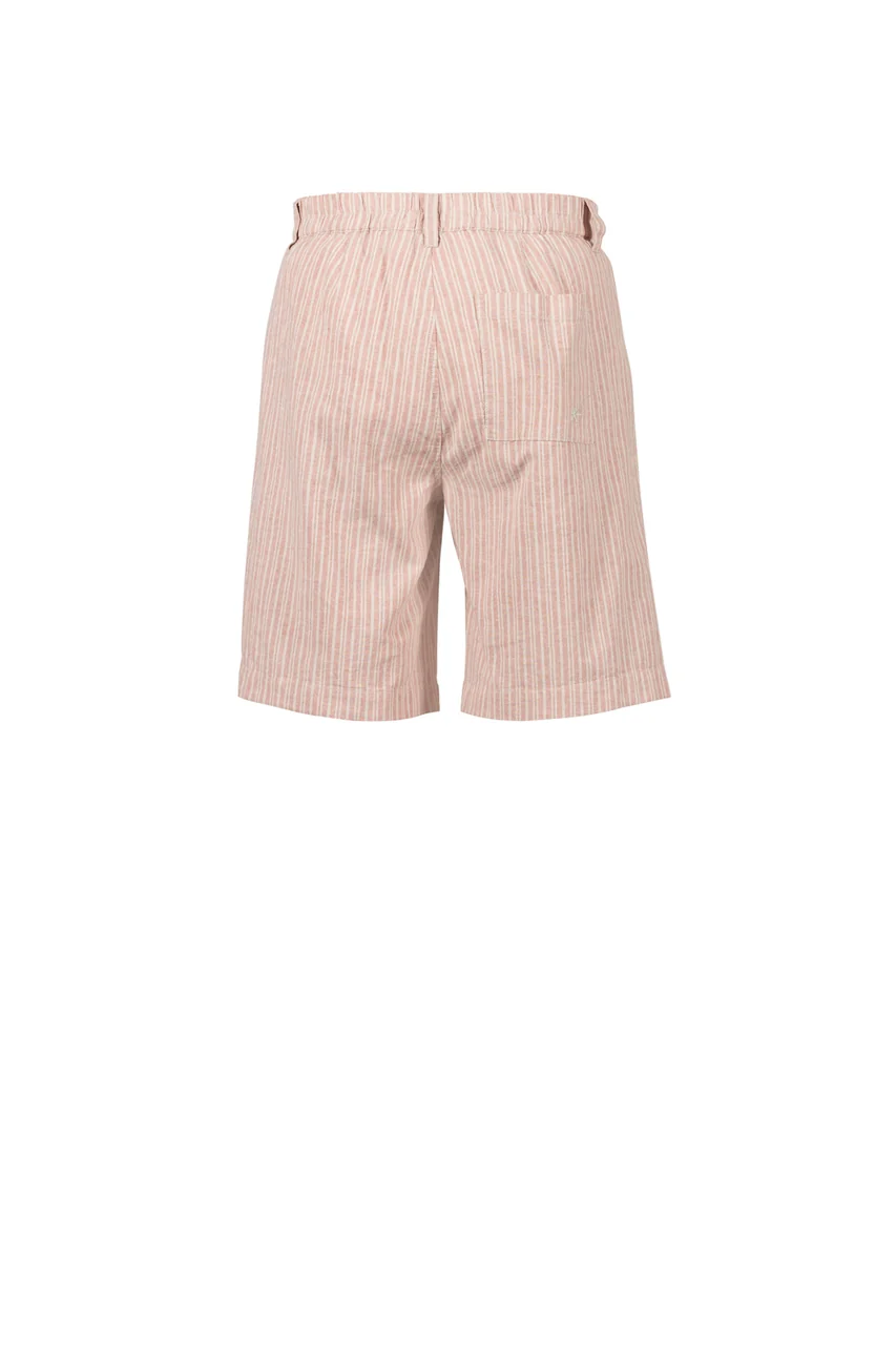 Davida Striped Bermudas - Deep Rose/Chalk - Image 3