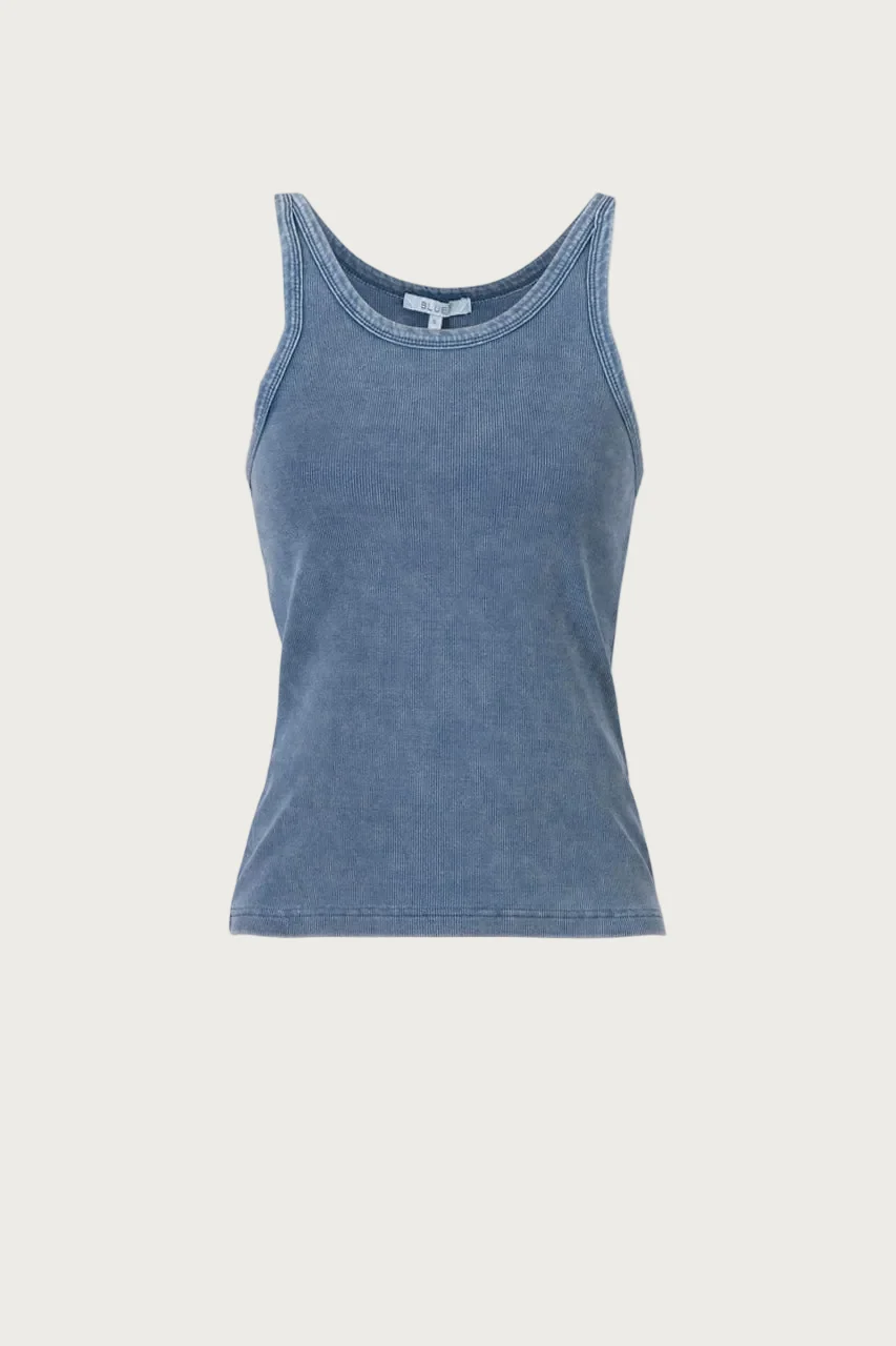 Delia Denim Tank Top - Denim Blue