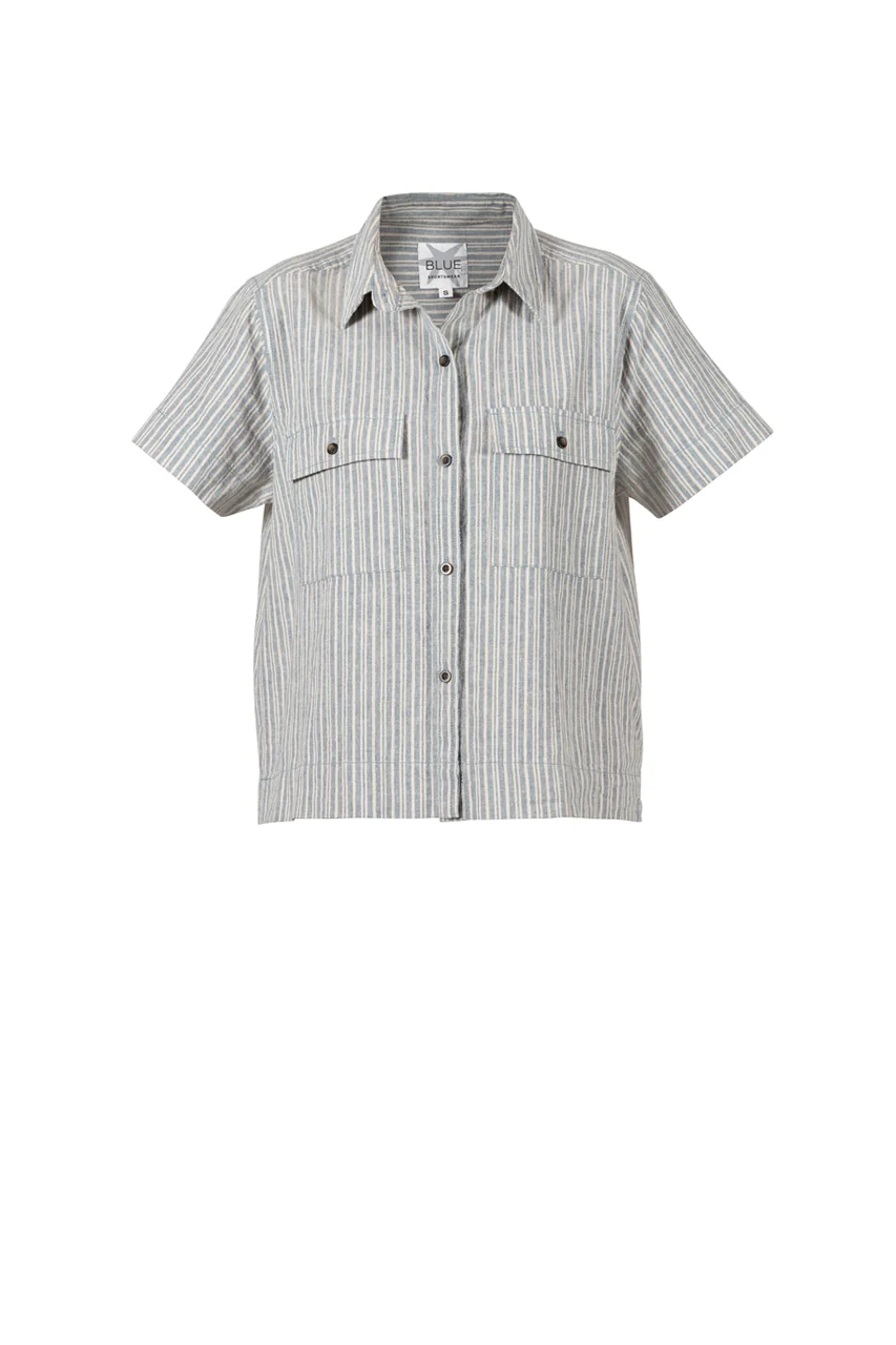 Diore Striped Shirt - Iron Blue/Chalk - Image 2