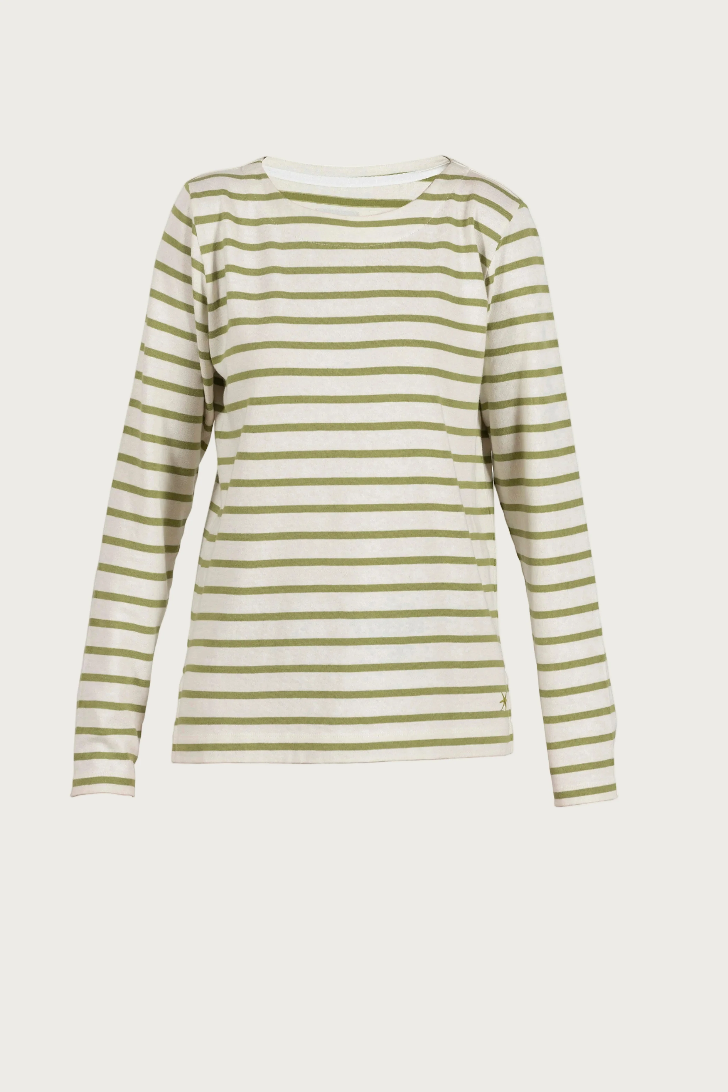 Donna Blouse - Ecru/Moss