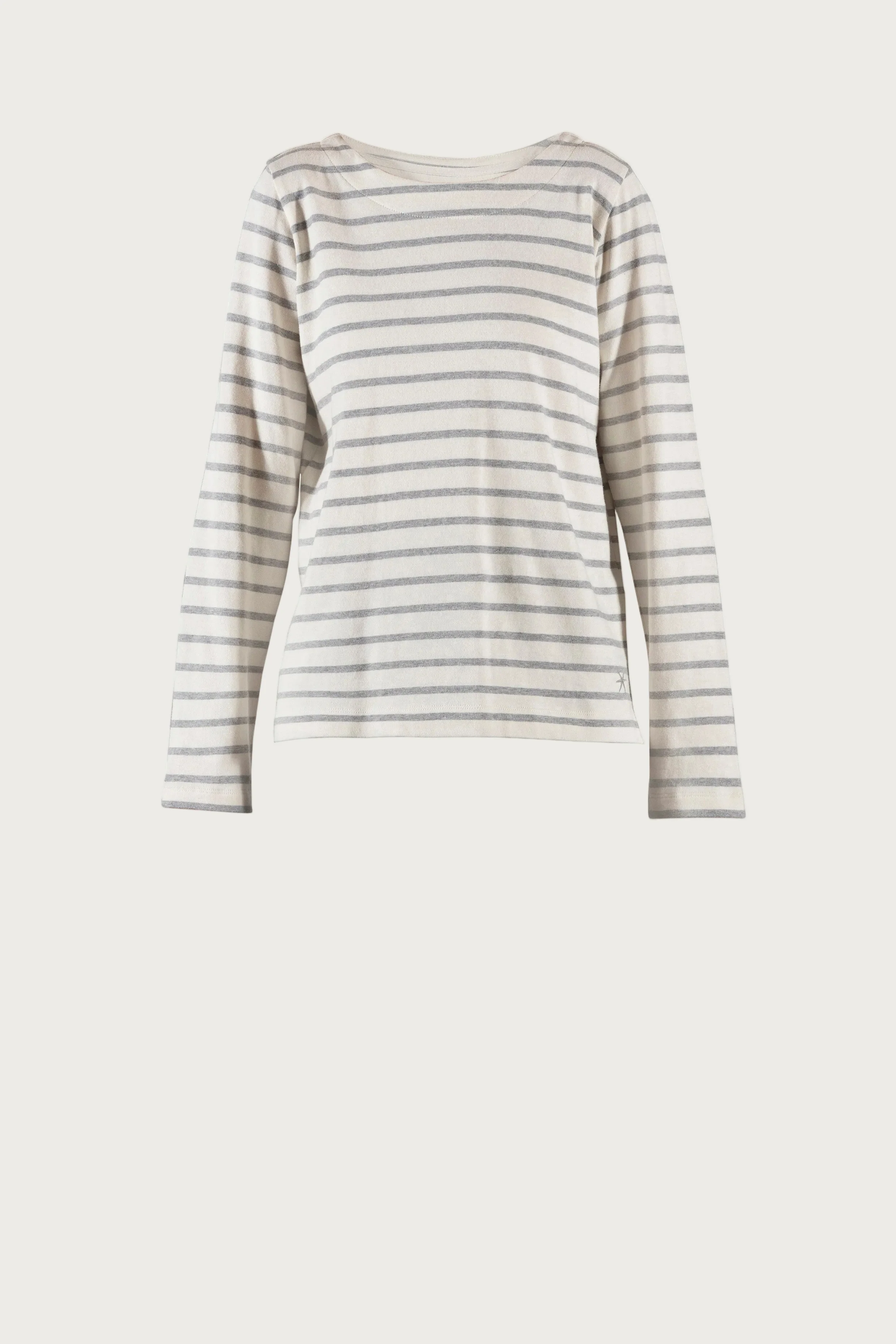 Donna Striped Blouse - Ecru/Grey Melange