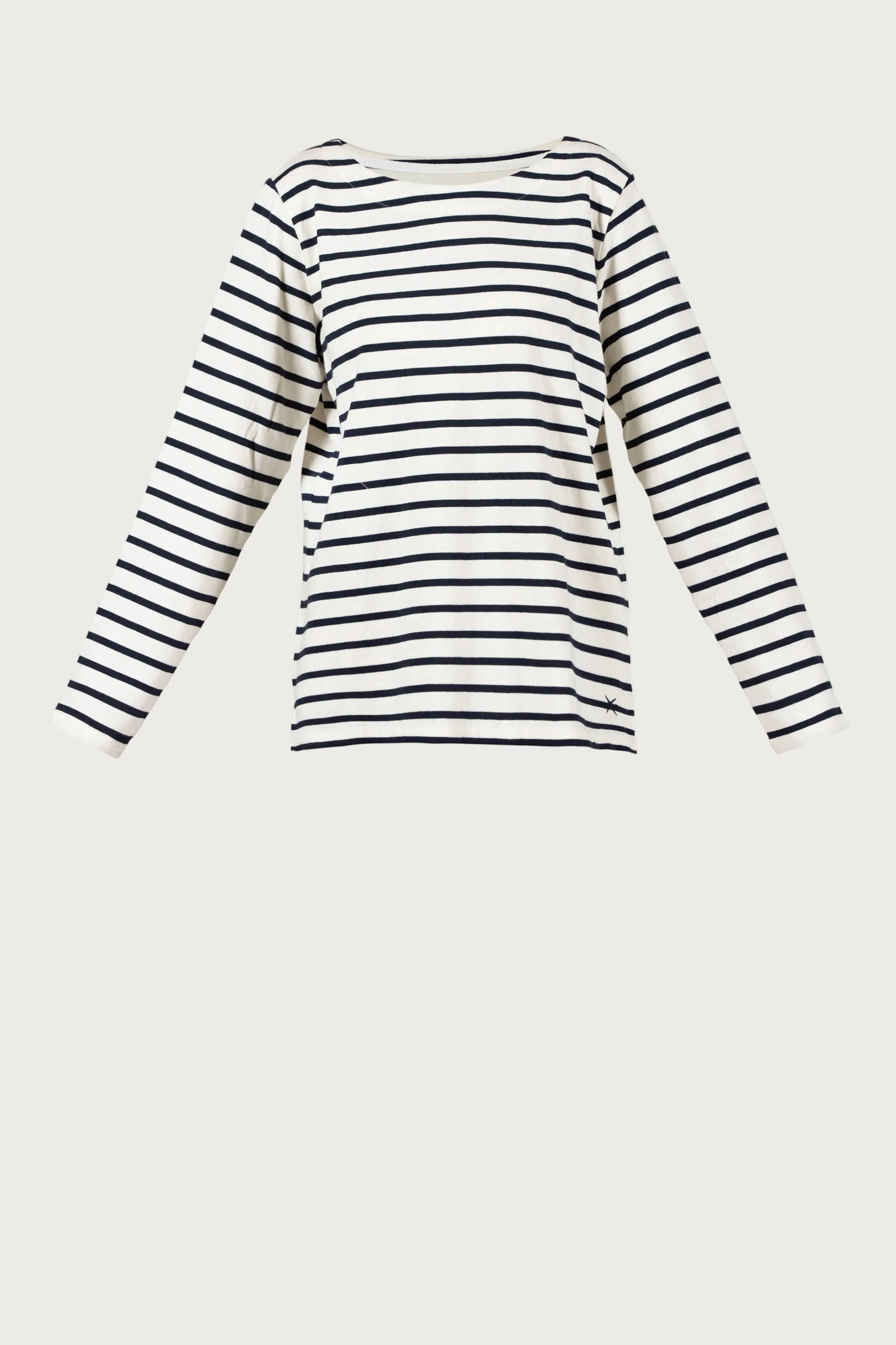 Donna Striped Blouse - Ecru w/New Navy - Image 3