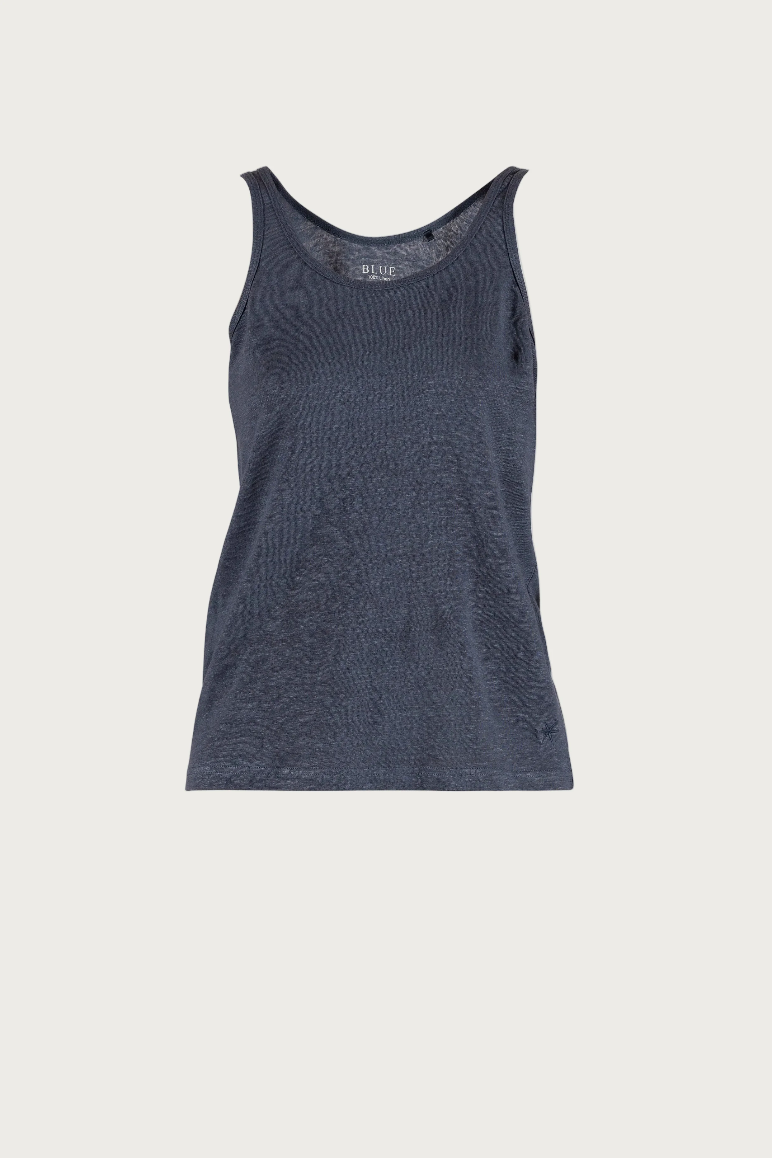 Doris linen Top - Dusty Navy