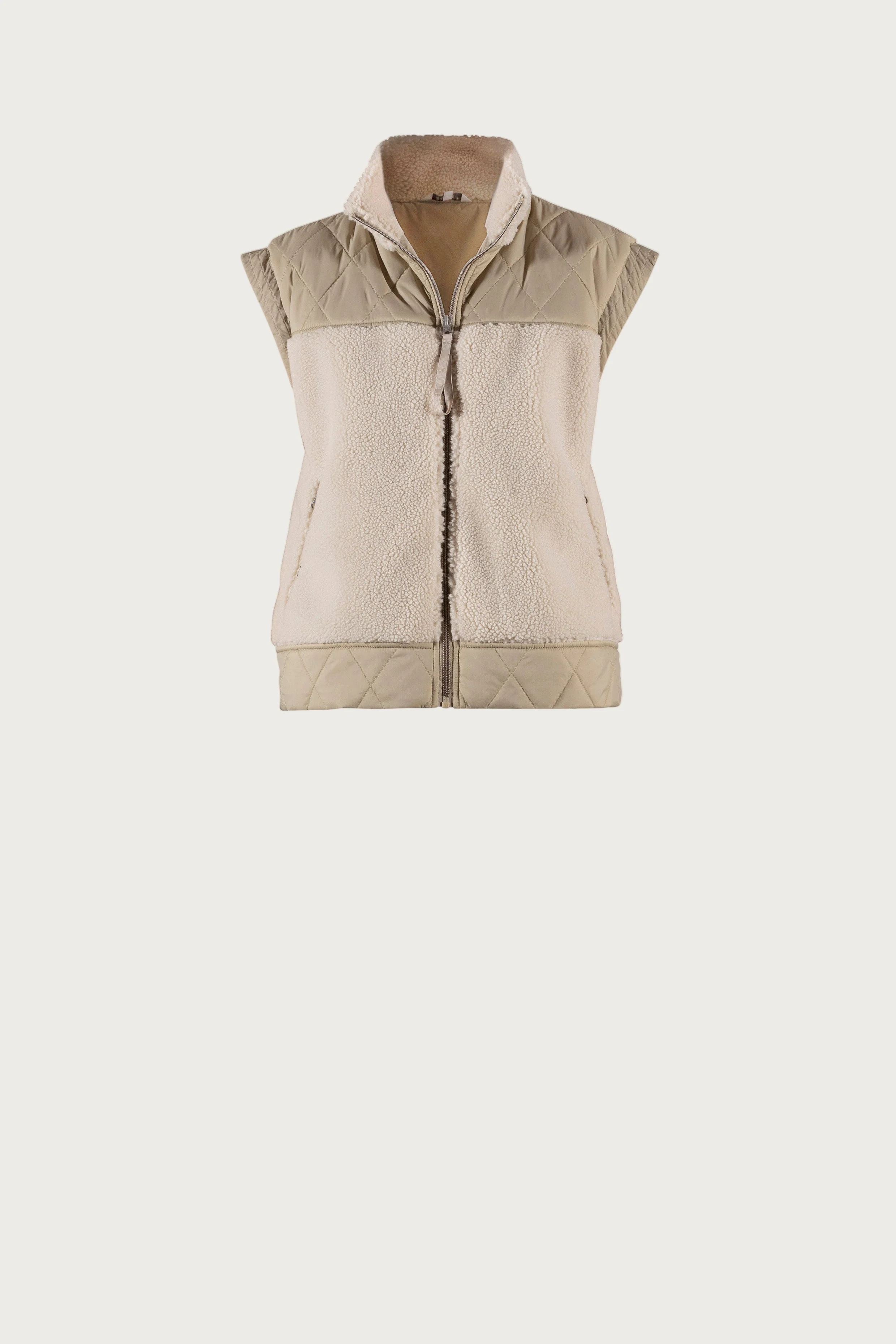 Faune wool fleece vest - light camel - Image 2
