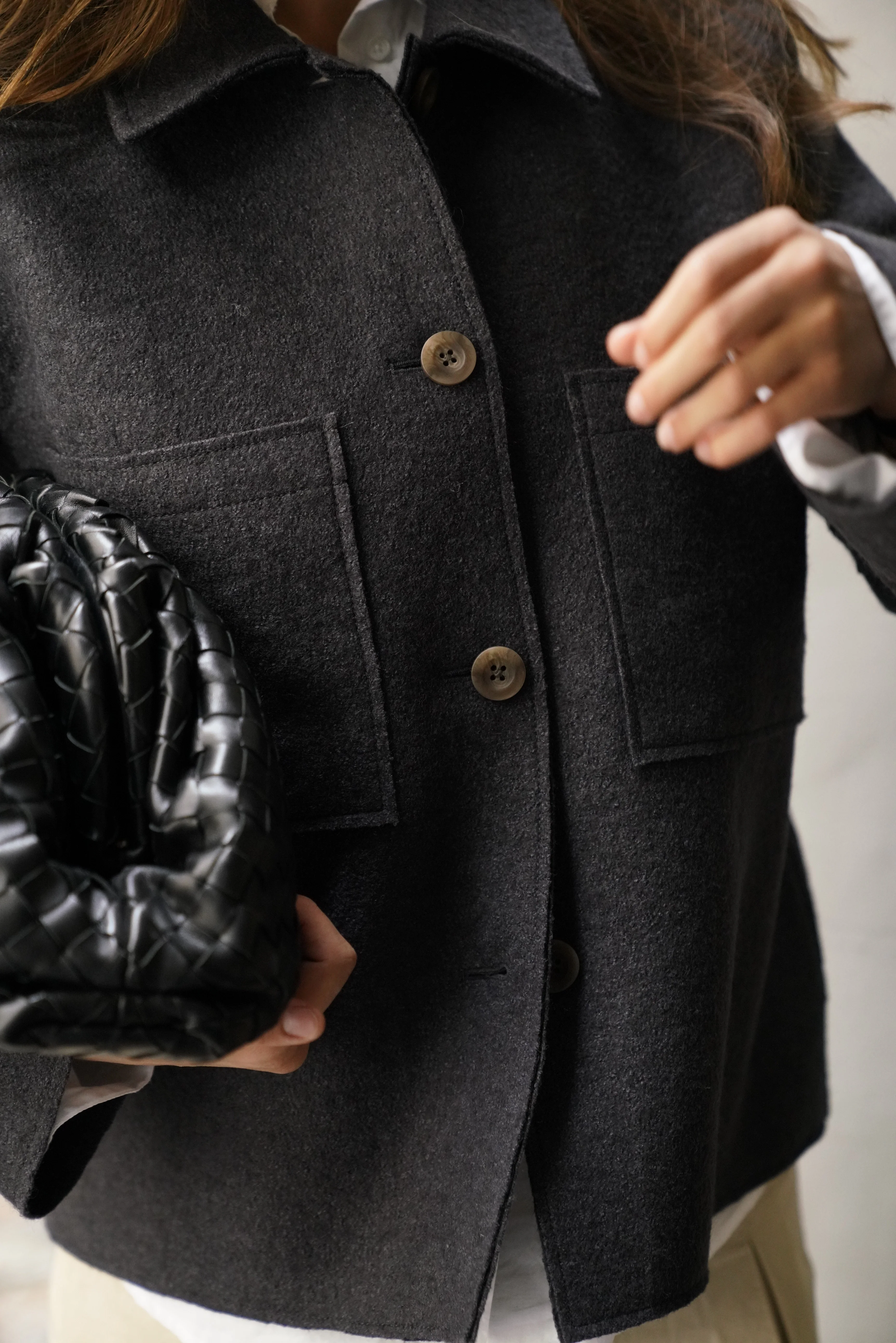 Fie Wool Jacket - Irongrey Melange - Image 5