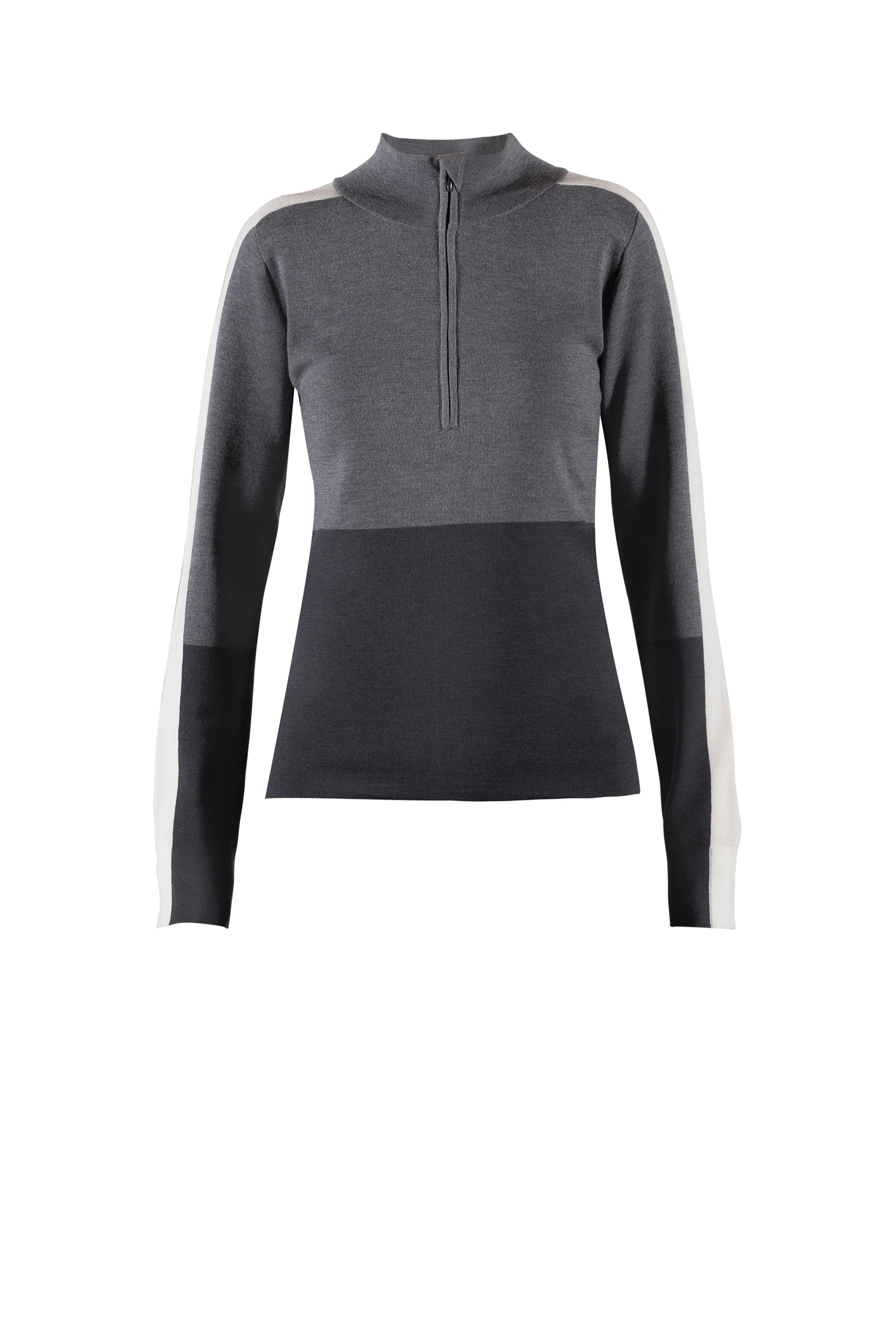 Fleur Merino 1/2 Zip Knit - Iron grey - Image 4