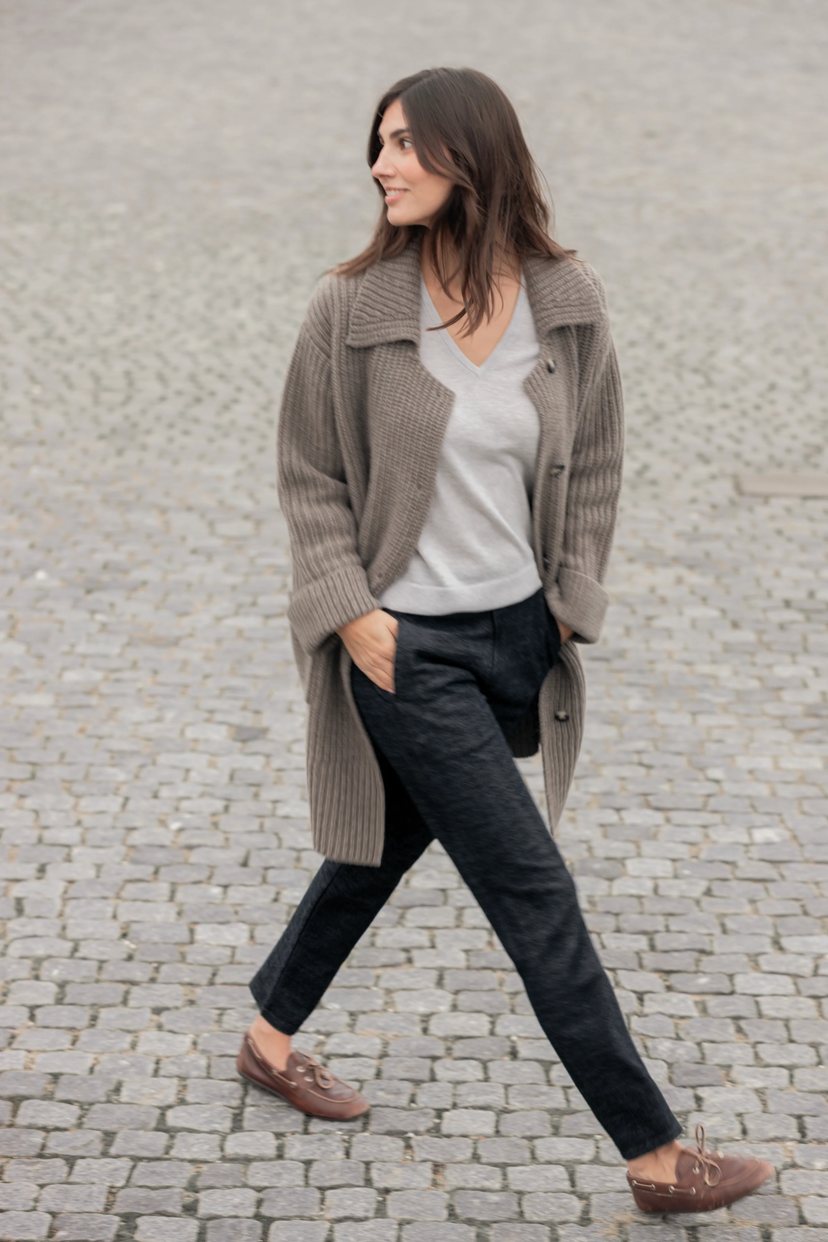 Florence Light Merino Tee - silvergrey melange - Image 2