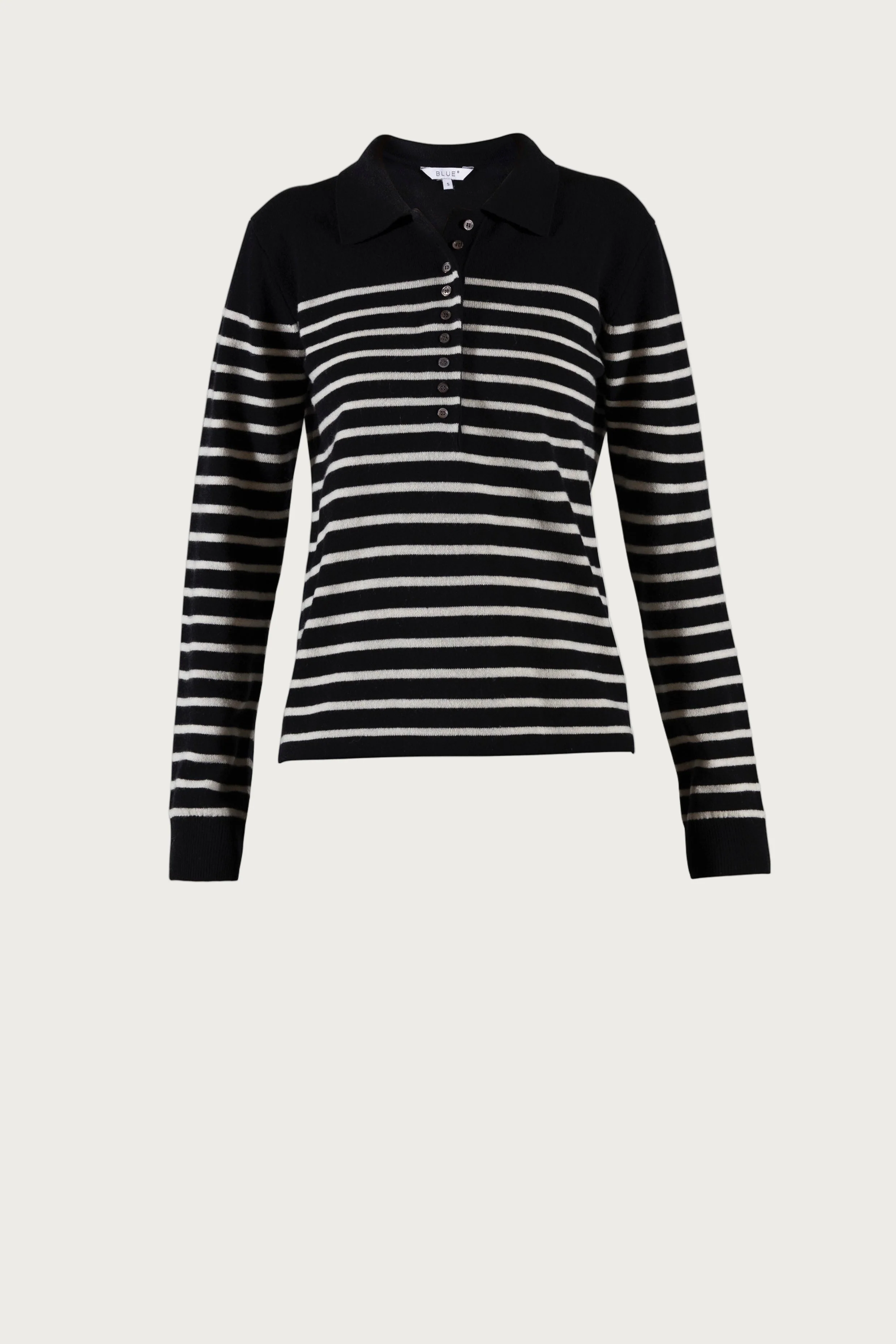 Franceska Wool Polo Knit - Black - Image 2