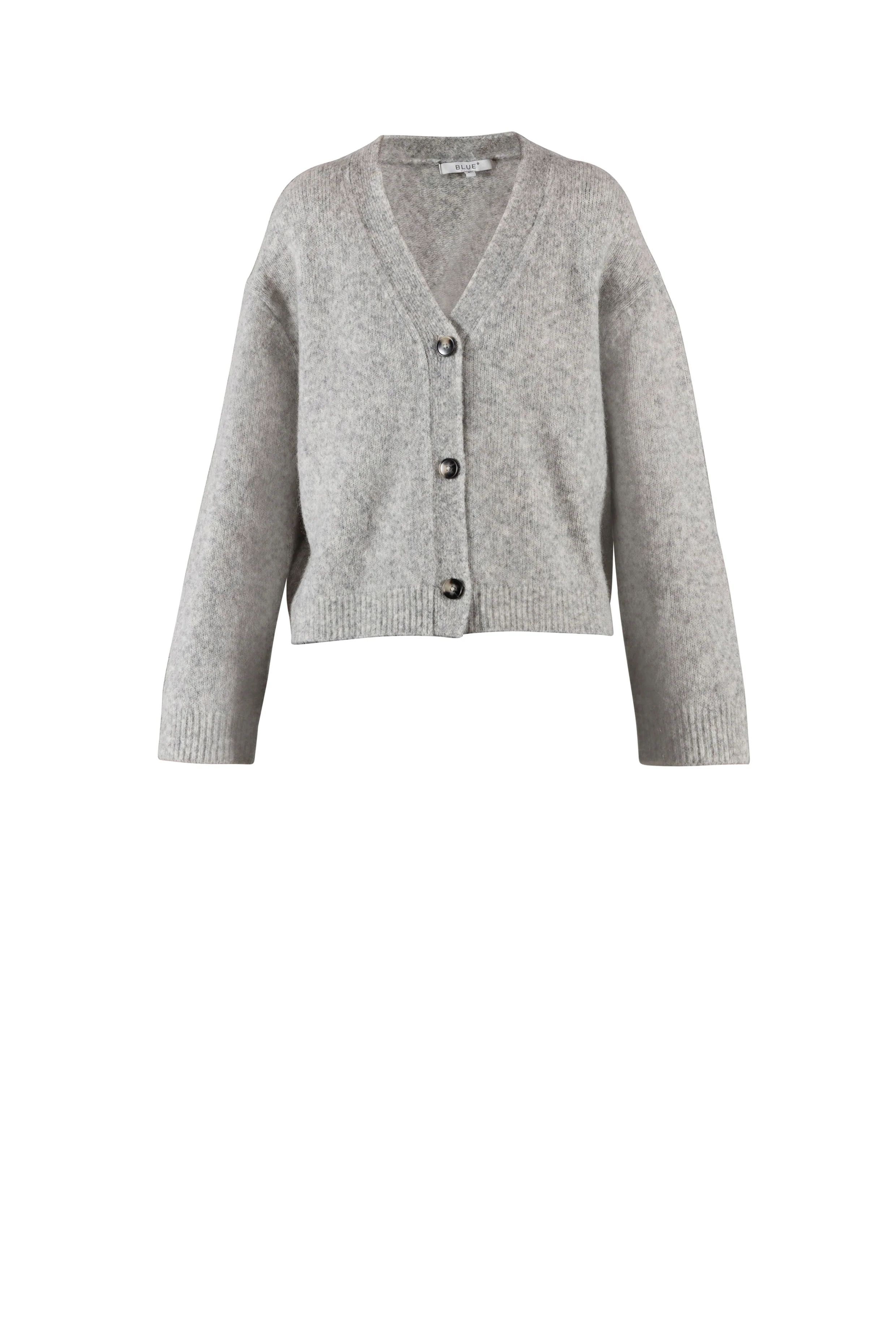 Frankie Knit Cardigan - Light Grey Melange - Image 2