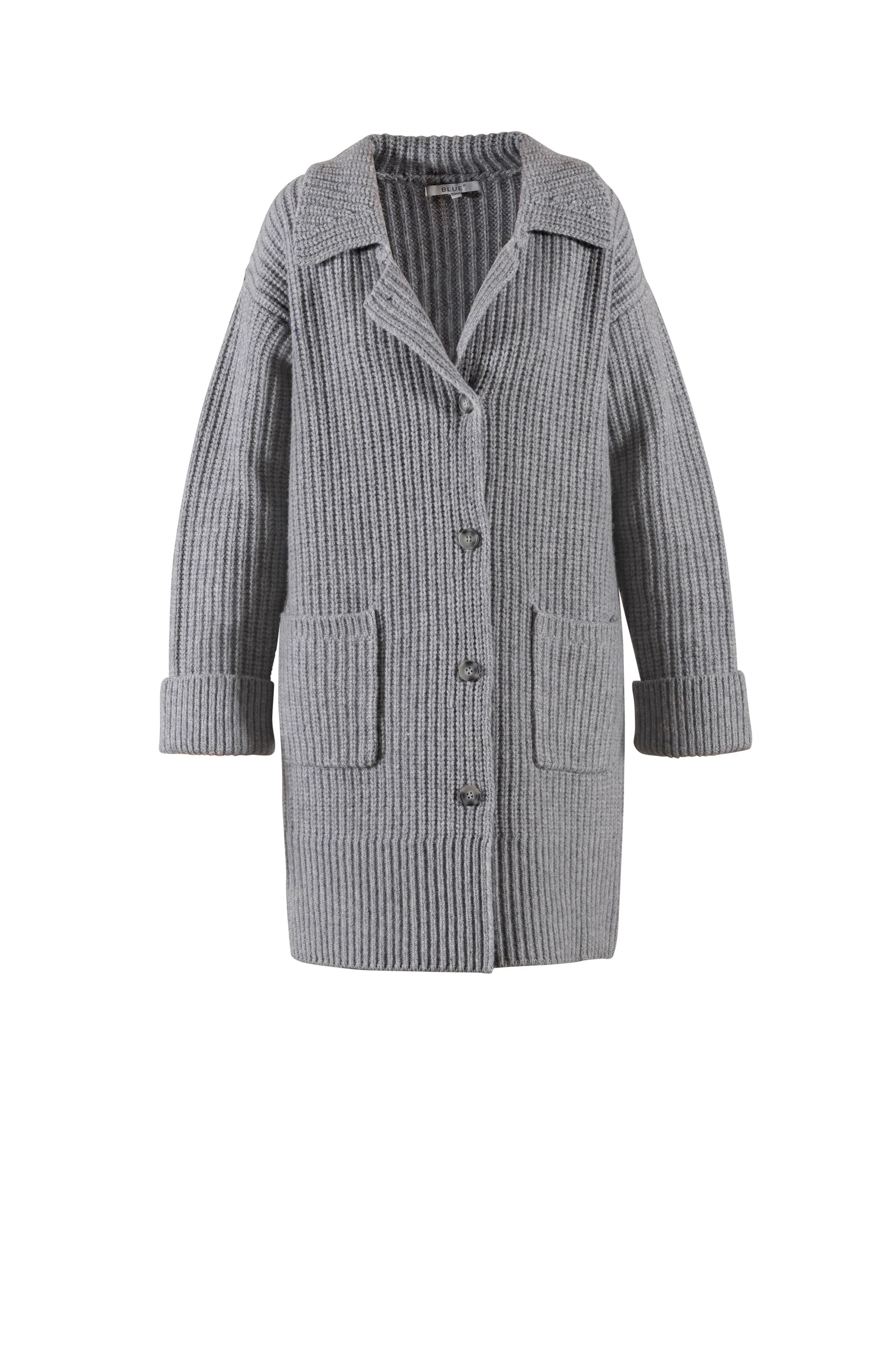 Fransine Long Knit Cardigan - Grey Melange - Image 4