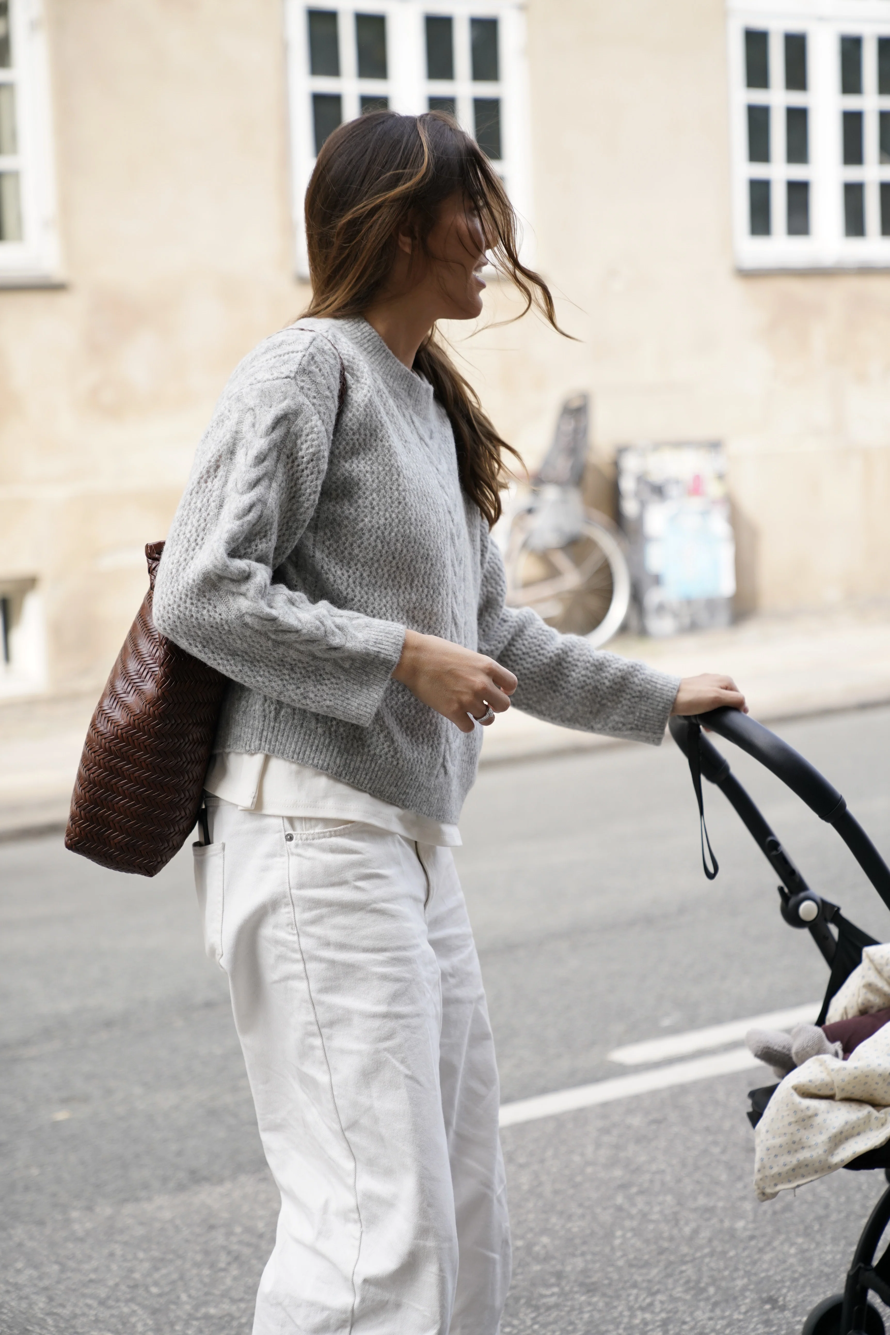 Frigga Cable Knit - Light Grey/Melange - Image 4