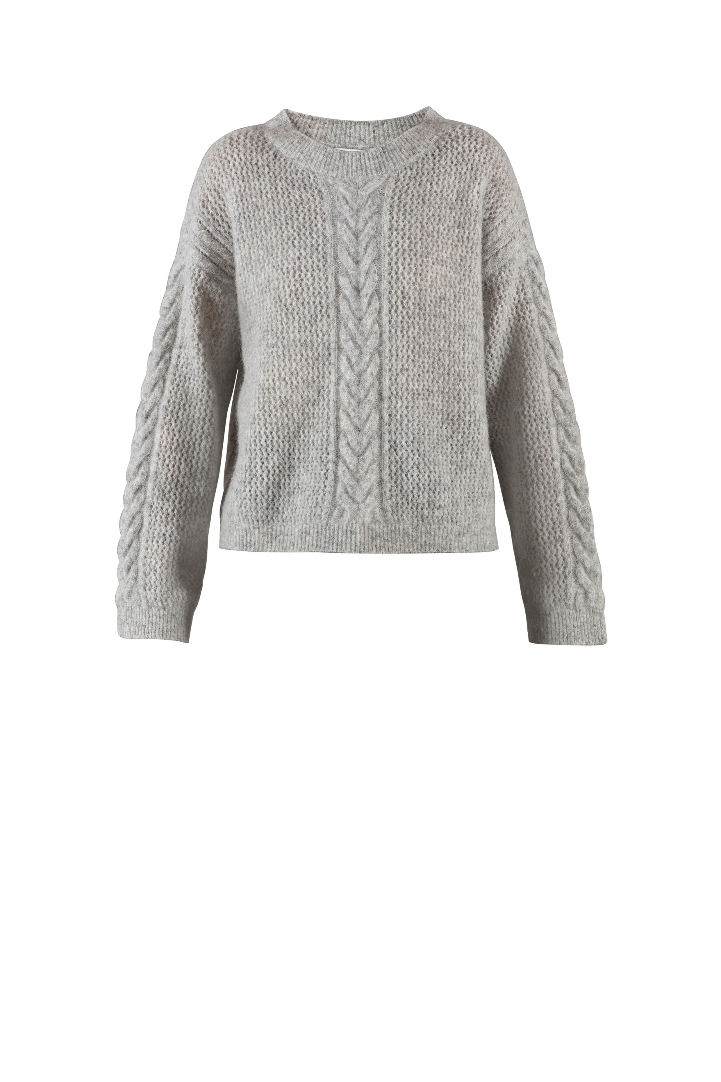 Frigga Cable Knit - Light Grey/Melange - Image 5
