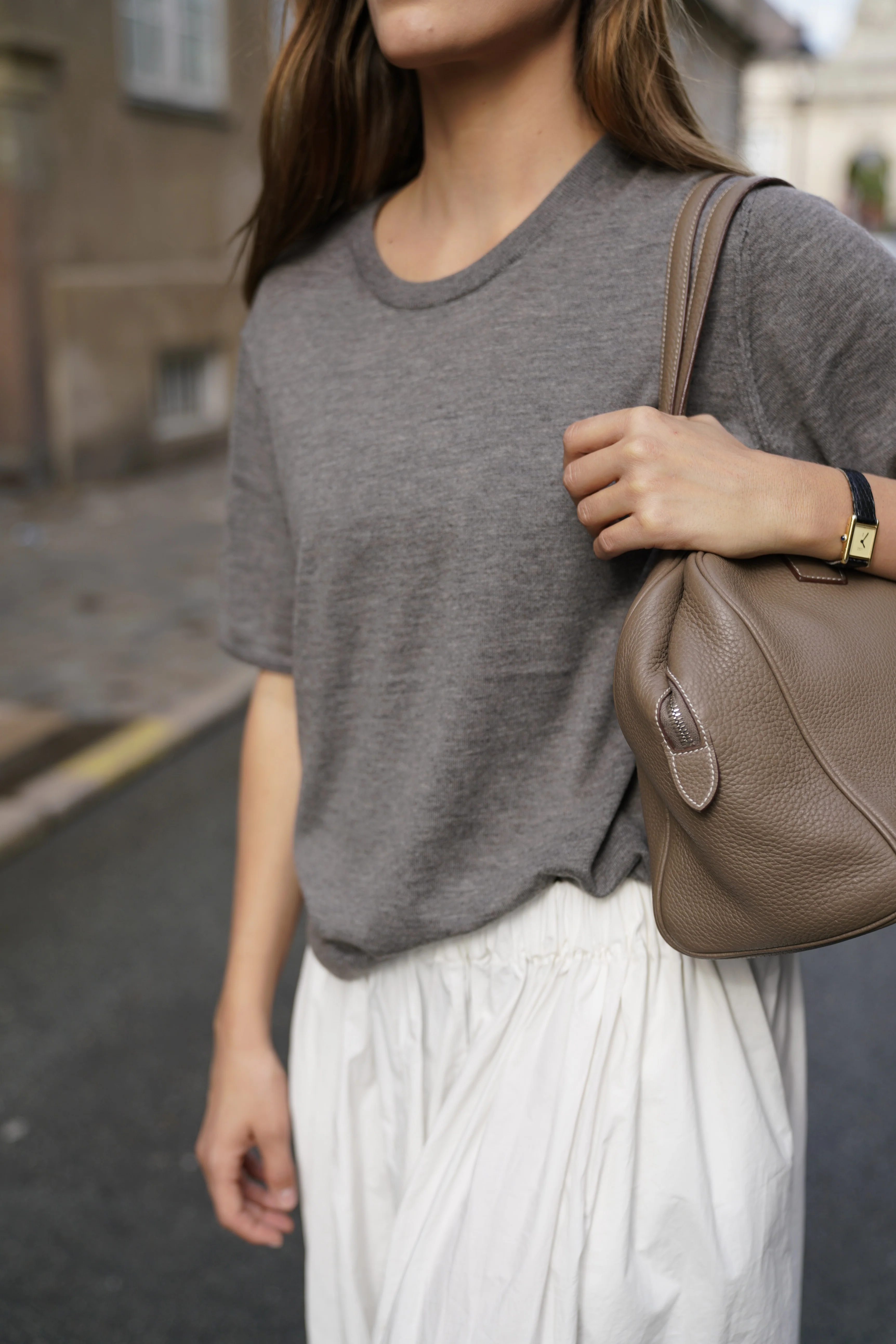 Fryd Light Merino Tee - Chocolate Melange - Image 2