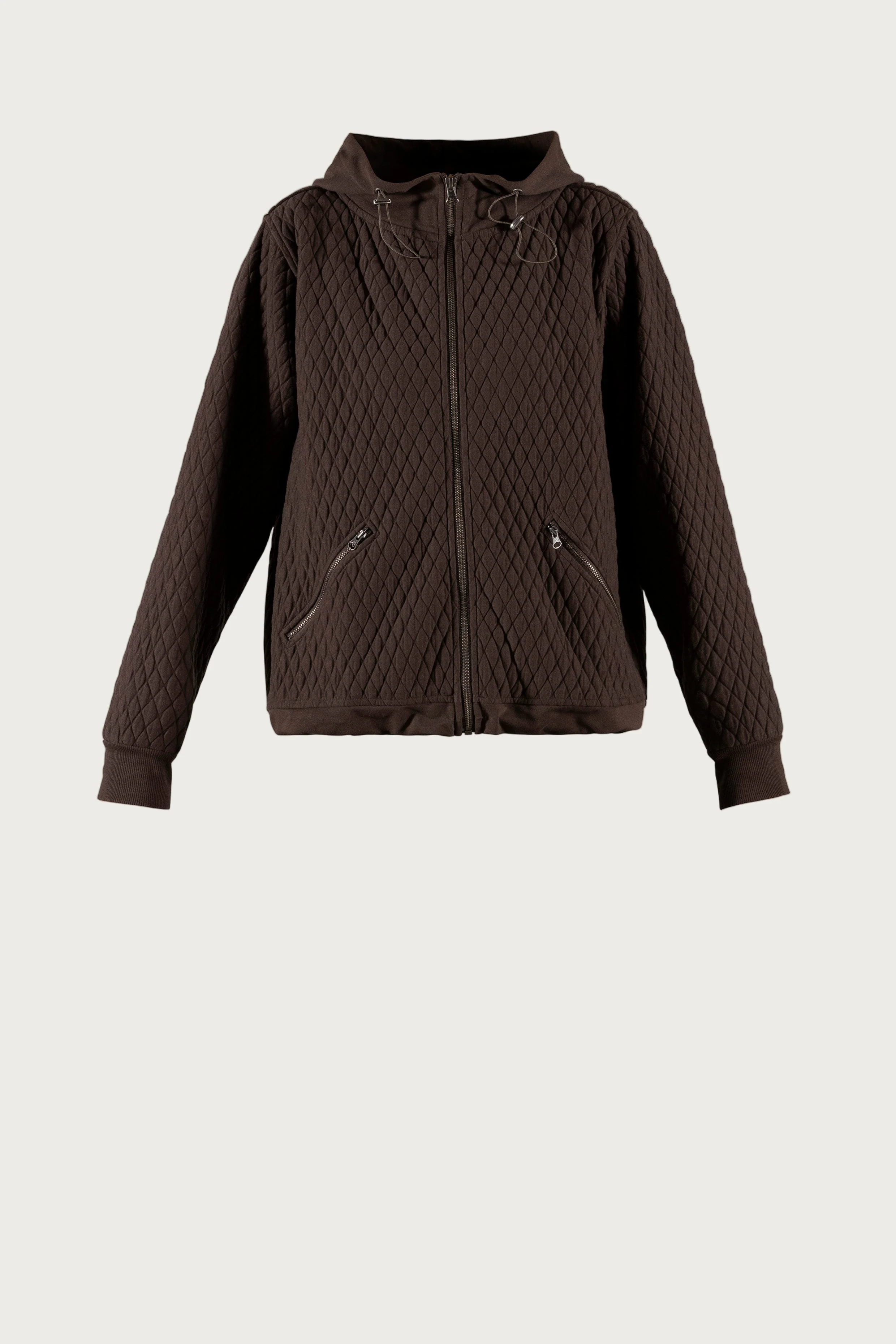 Gaja Quilt Hood Jck - Chocolate - Image 2