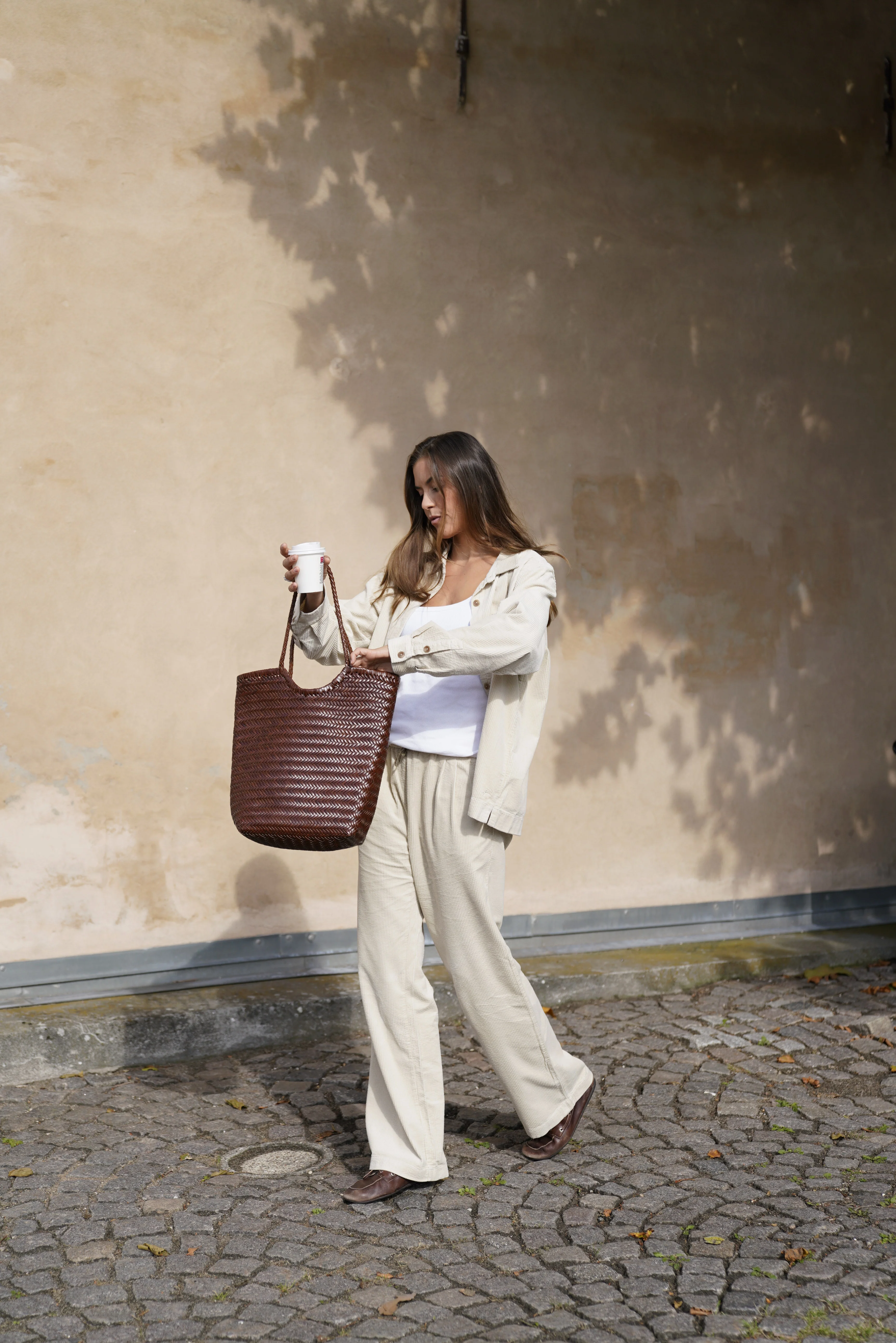 Gillian Corduroy Trousers - Almond - Image 10