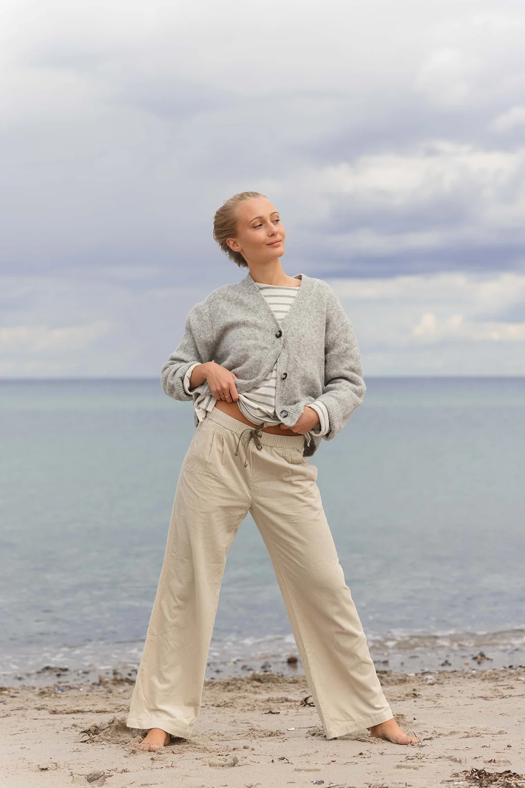 Gillian Corduroy Trousers - Almond - Image 3