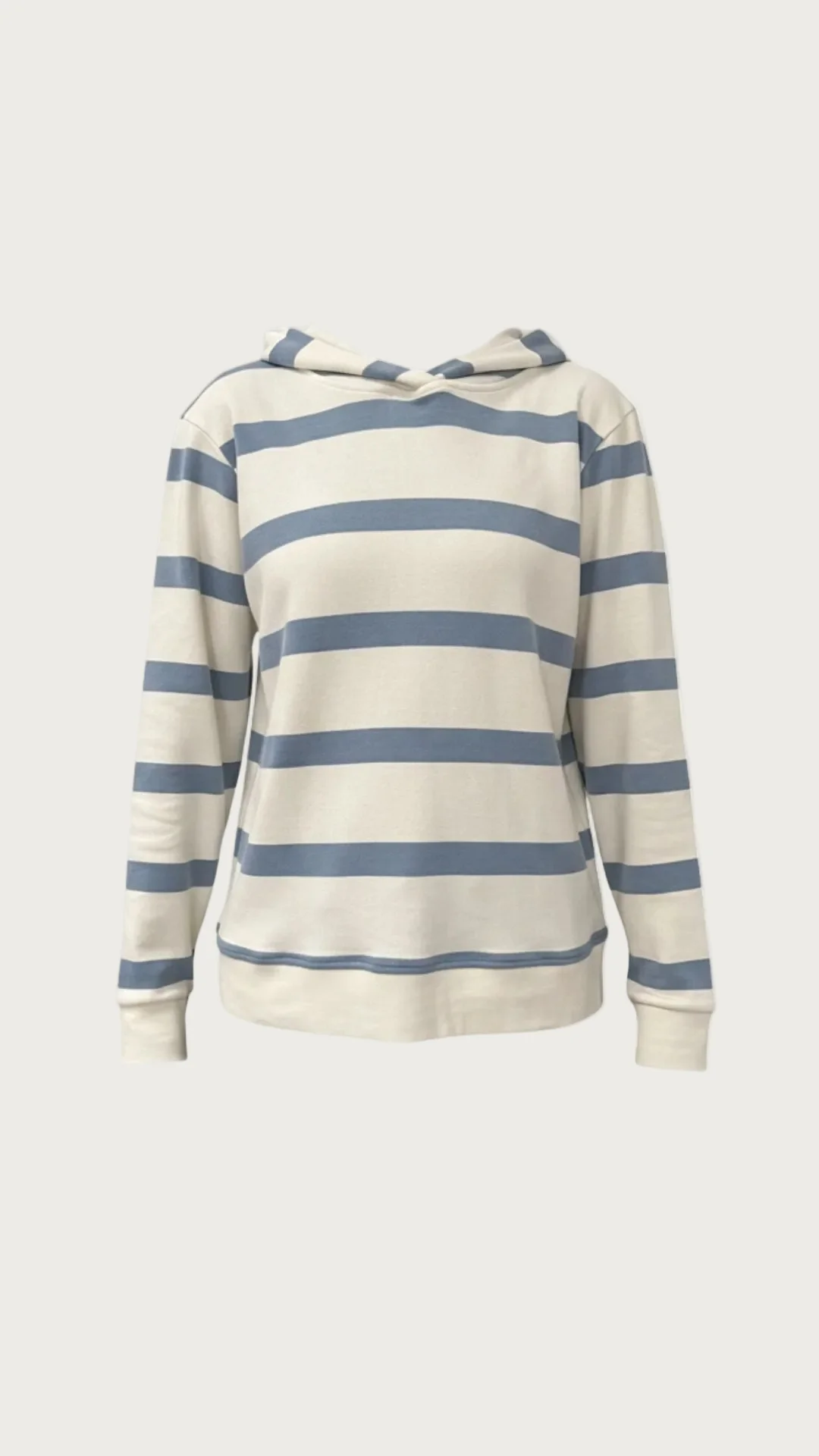 Jodi Hoodie - Ecru w/Dark Skyblue