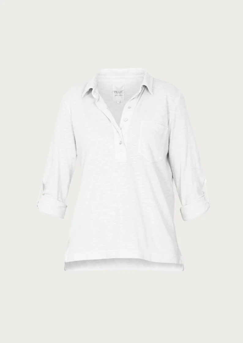 Latina Polo Tee - White