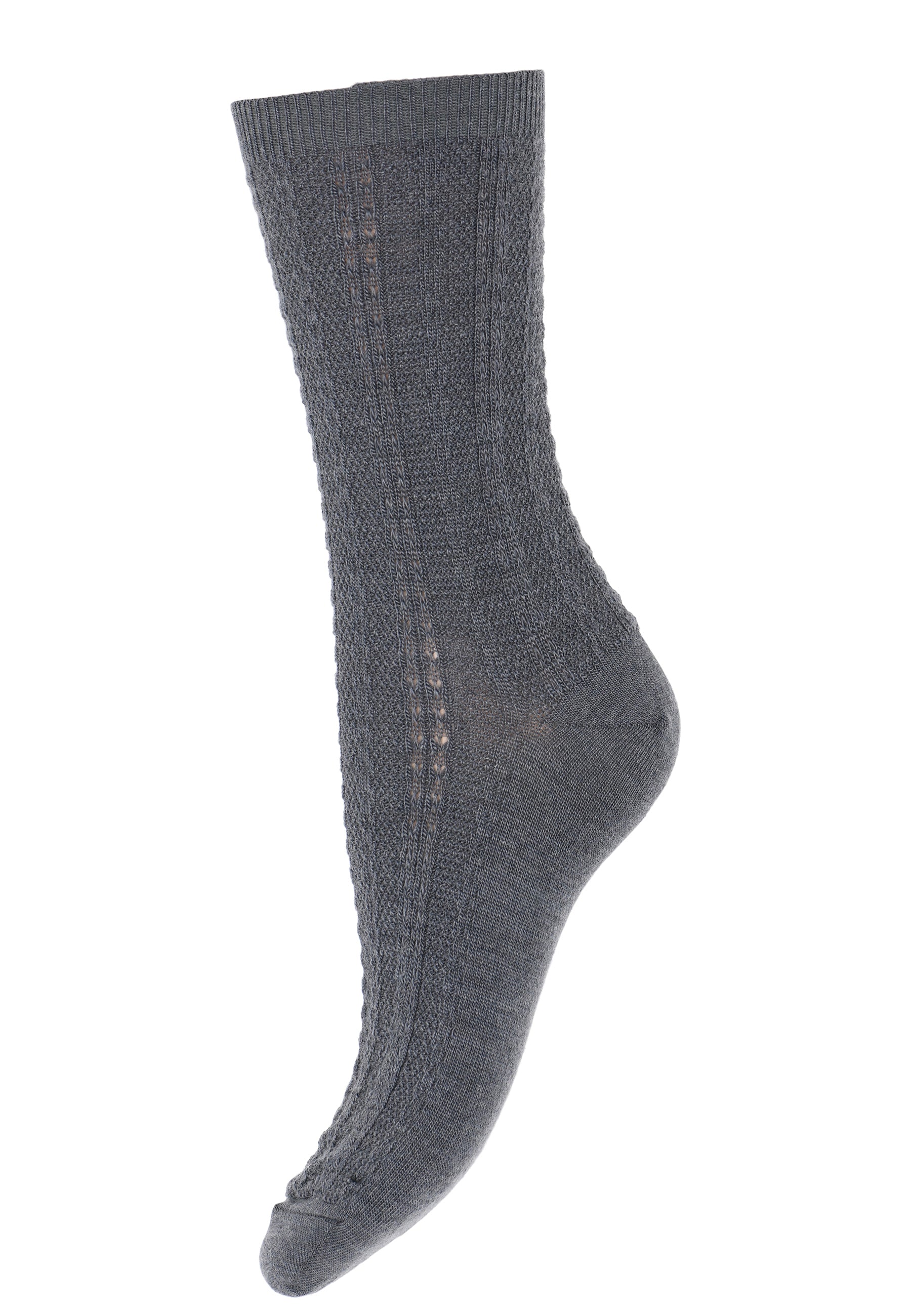 Wool Socks Structured (59531-497) - Dark Grey