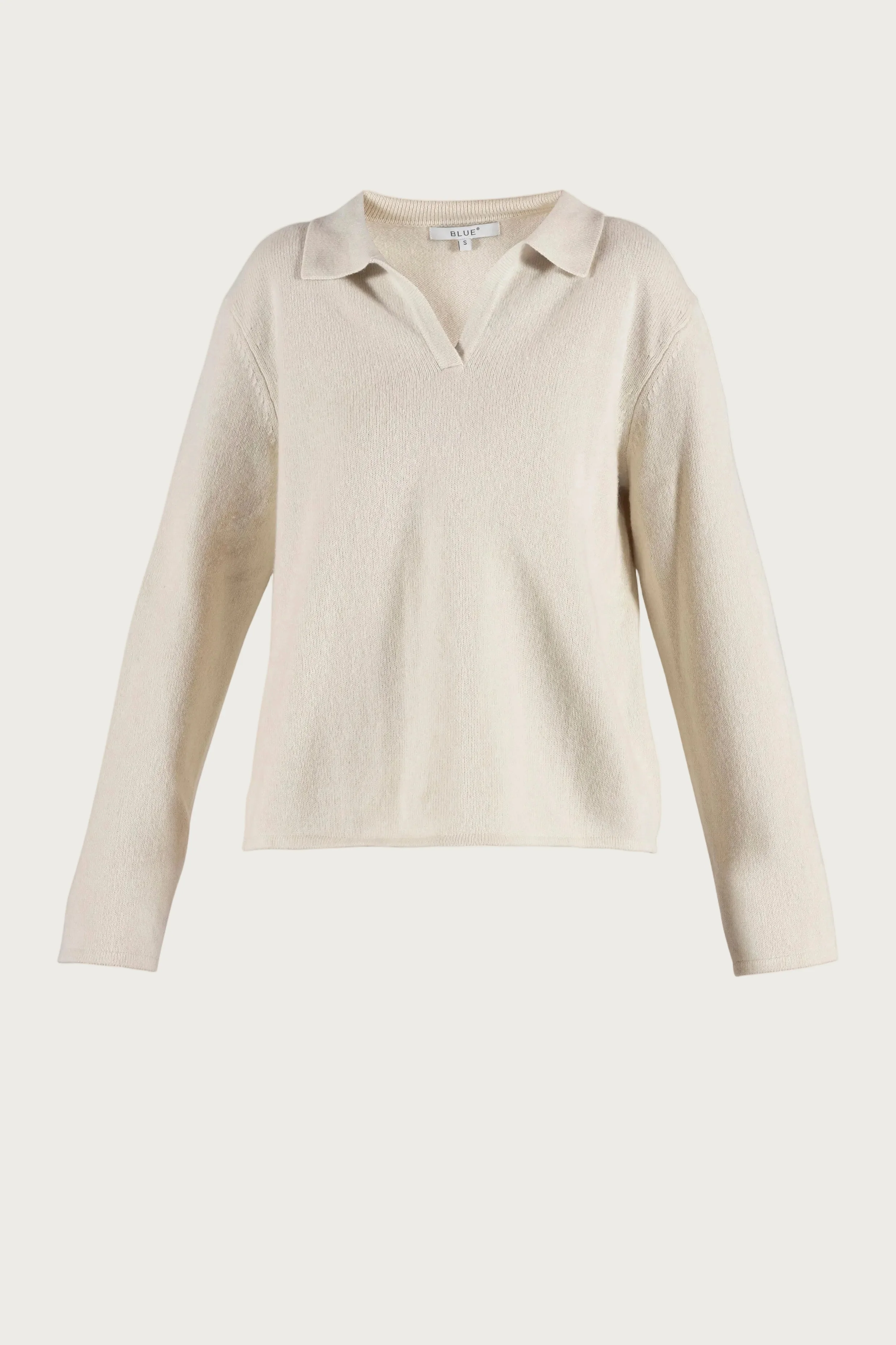 Lara LS Polo Knit - Ecru - Image 2
