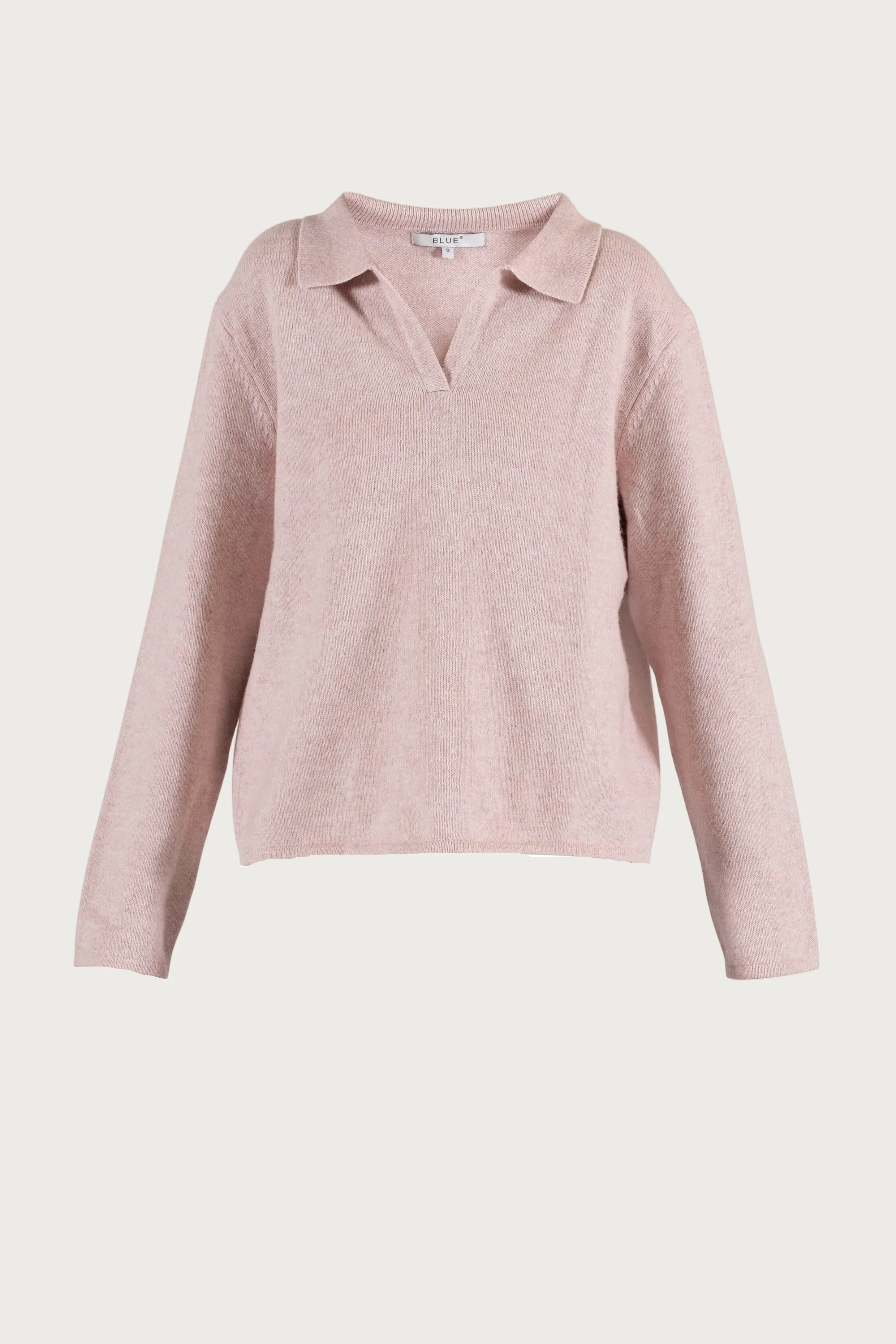 Lara LS Polo Knit - Soft Rose