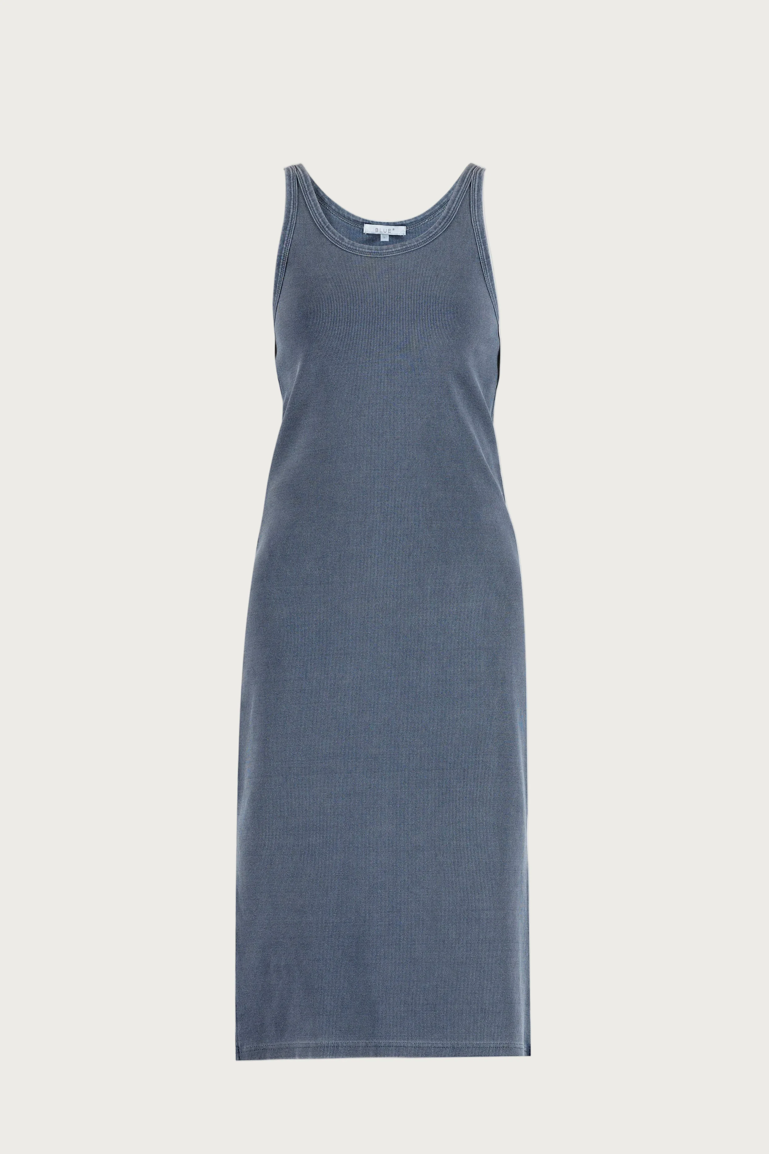 Liana denim rib Tank Dress - Denim Blue - Image 2