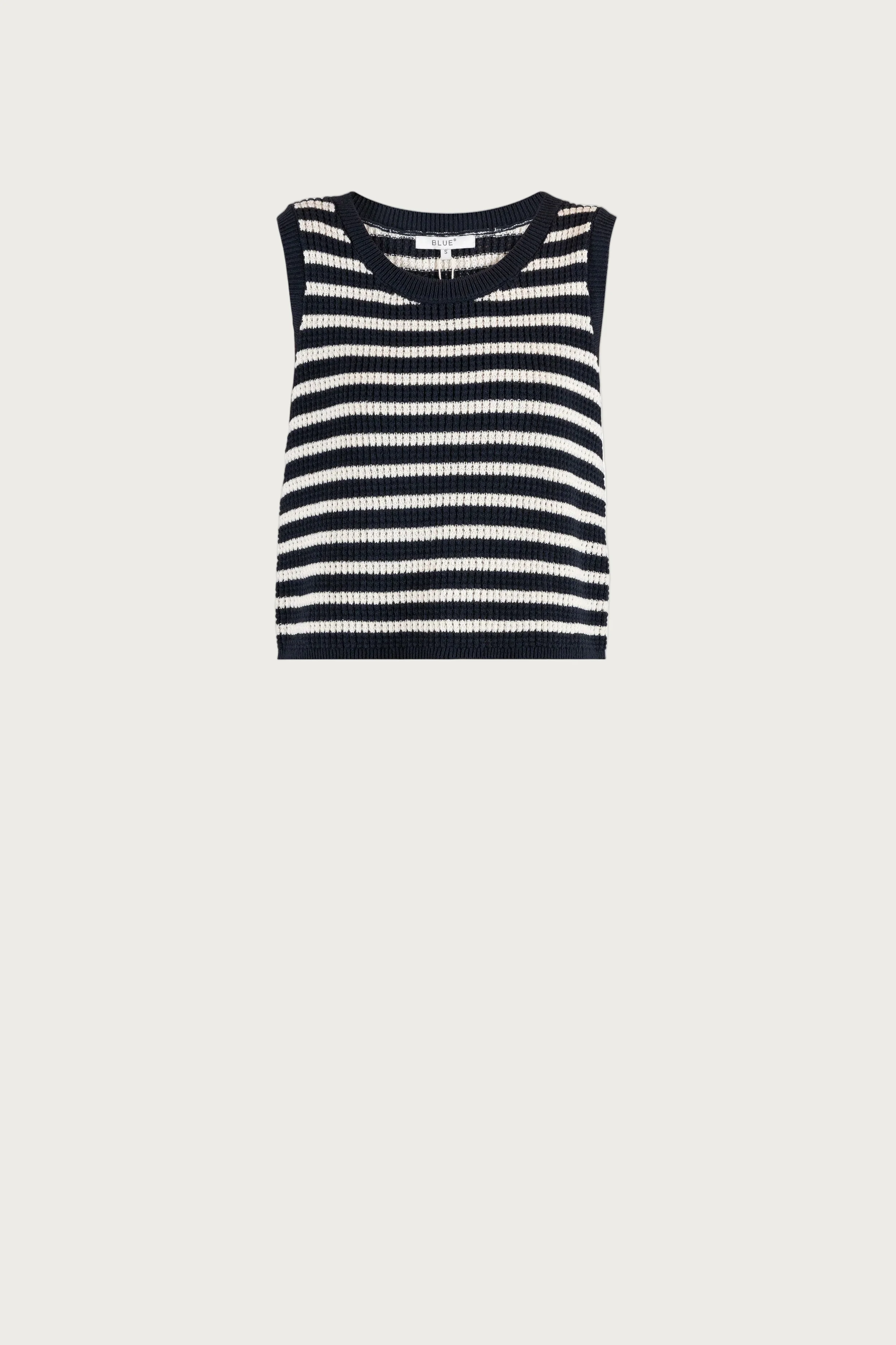 Lily Knit Top - New Navy w/Cream