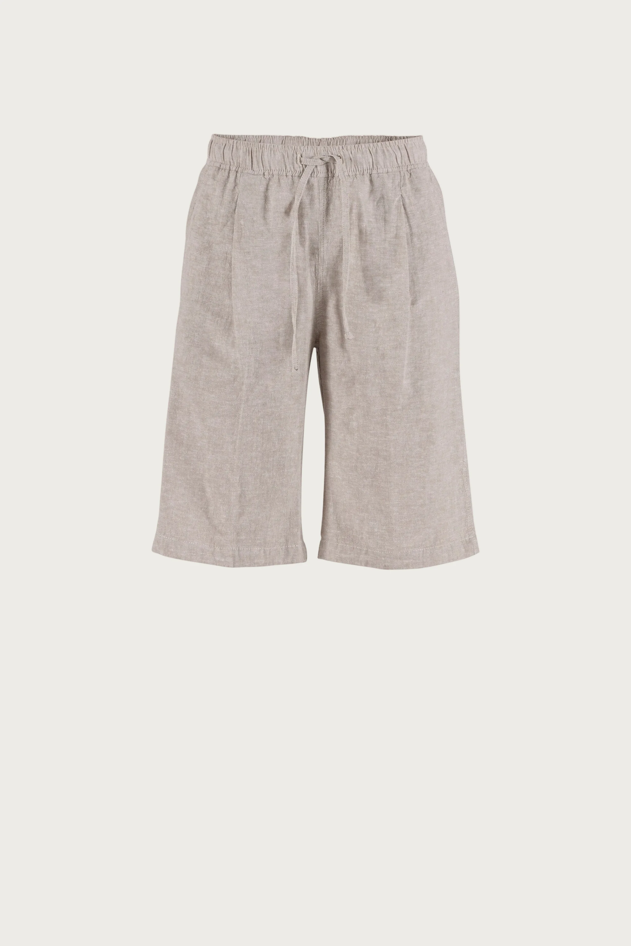 Lisamarie linen Bermudas - Chalk Melange