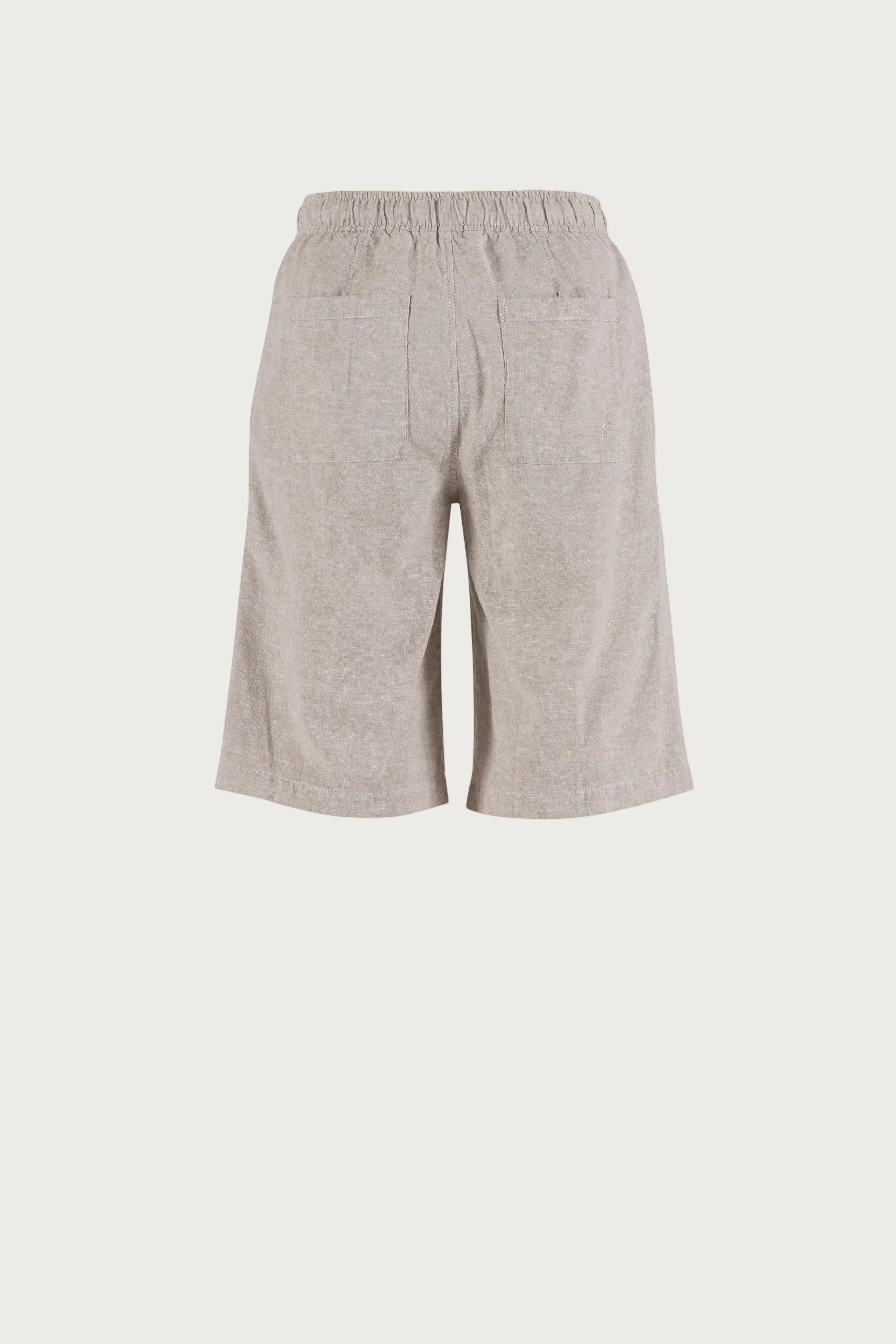 Lisamarie linen Bermudas - Chalk Melange - Image 3