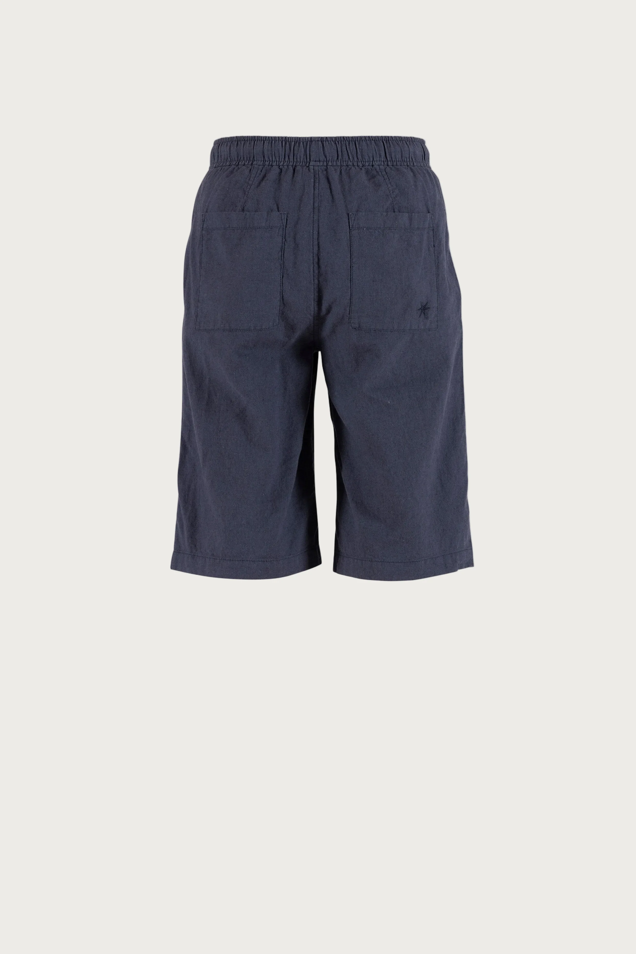 Lisamarie linen Bermudas - Dusty Navy - Image 3