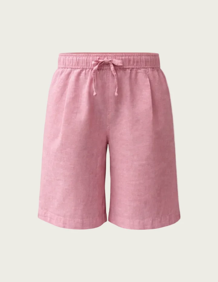 Lisamarie linen Bermudas - Soft Pink Melange