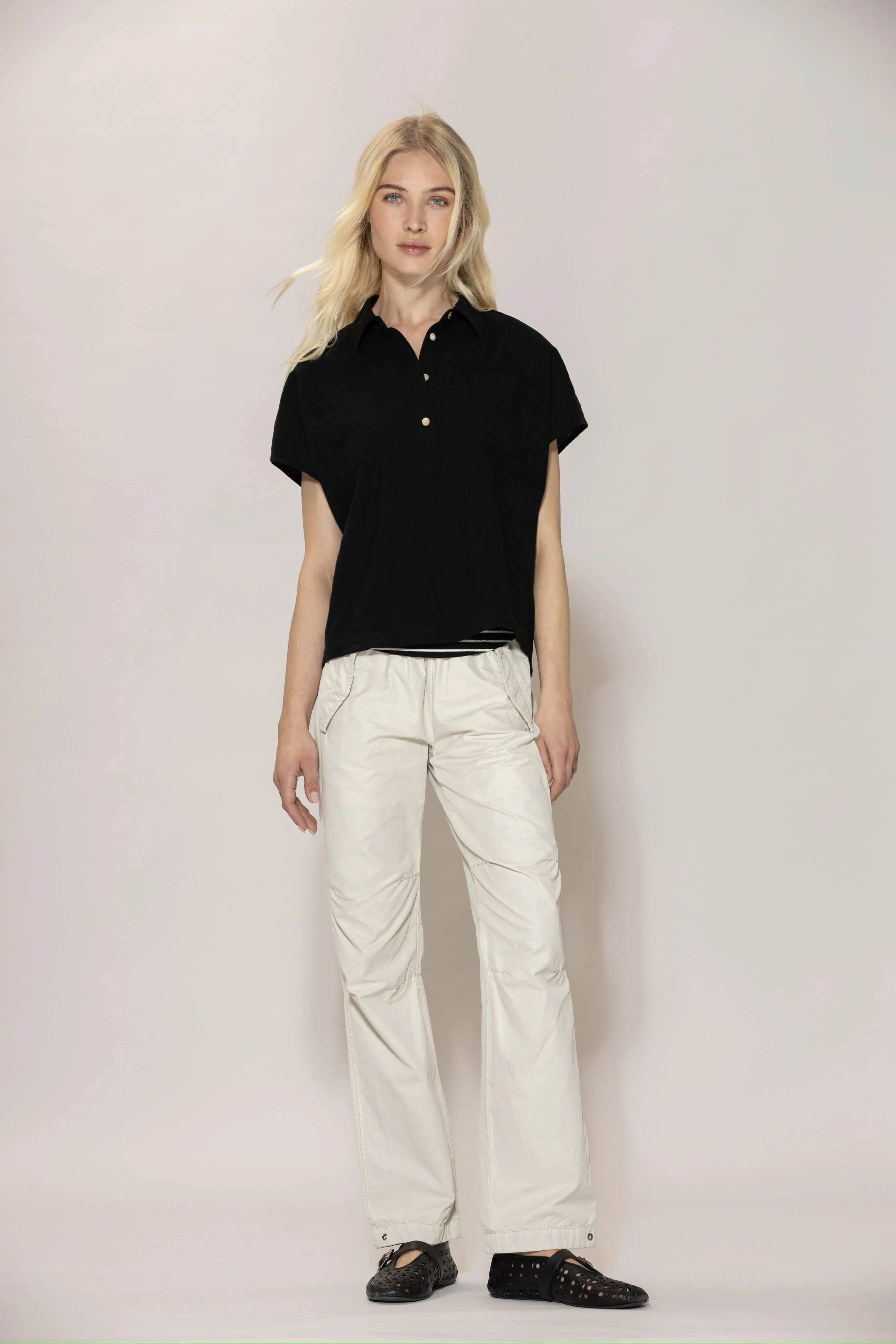 Lisbeth short linen Shirt - Black - Image 2
