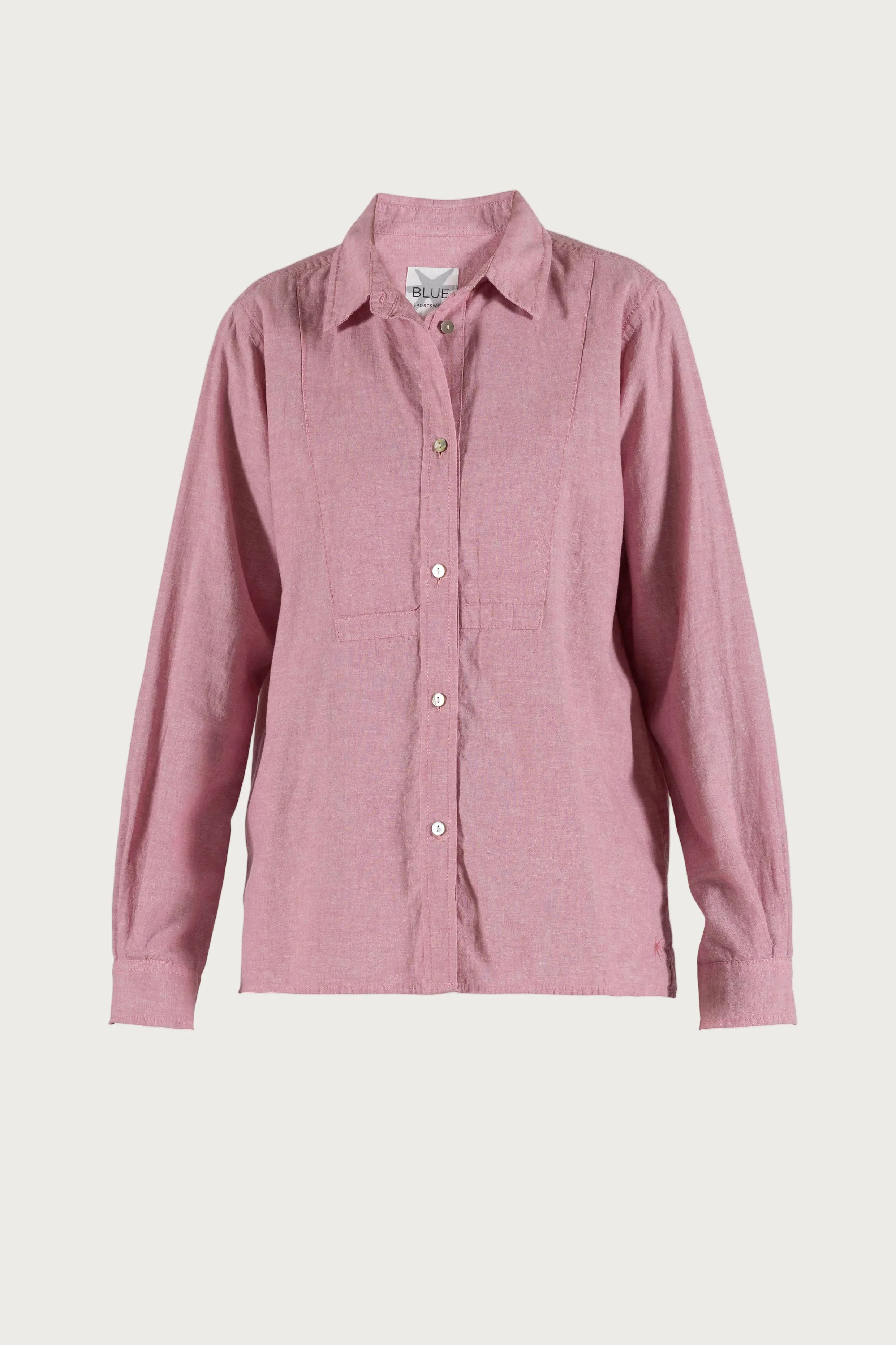 Liva linen Shirt -  Soft Pink Melange