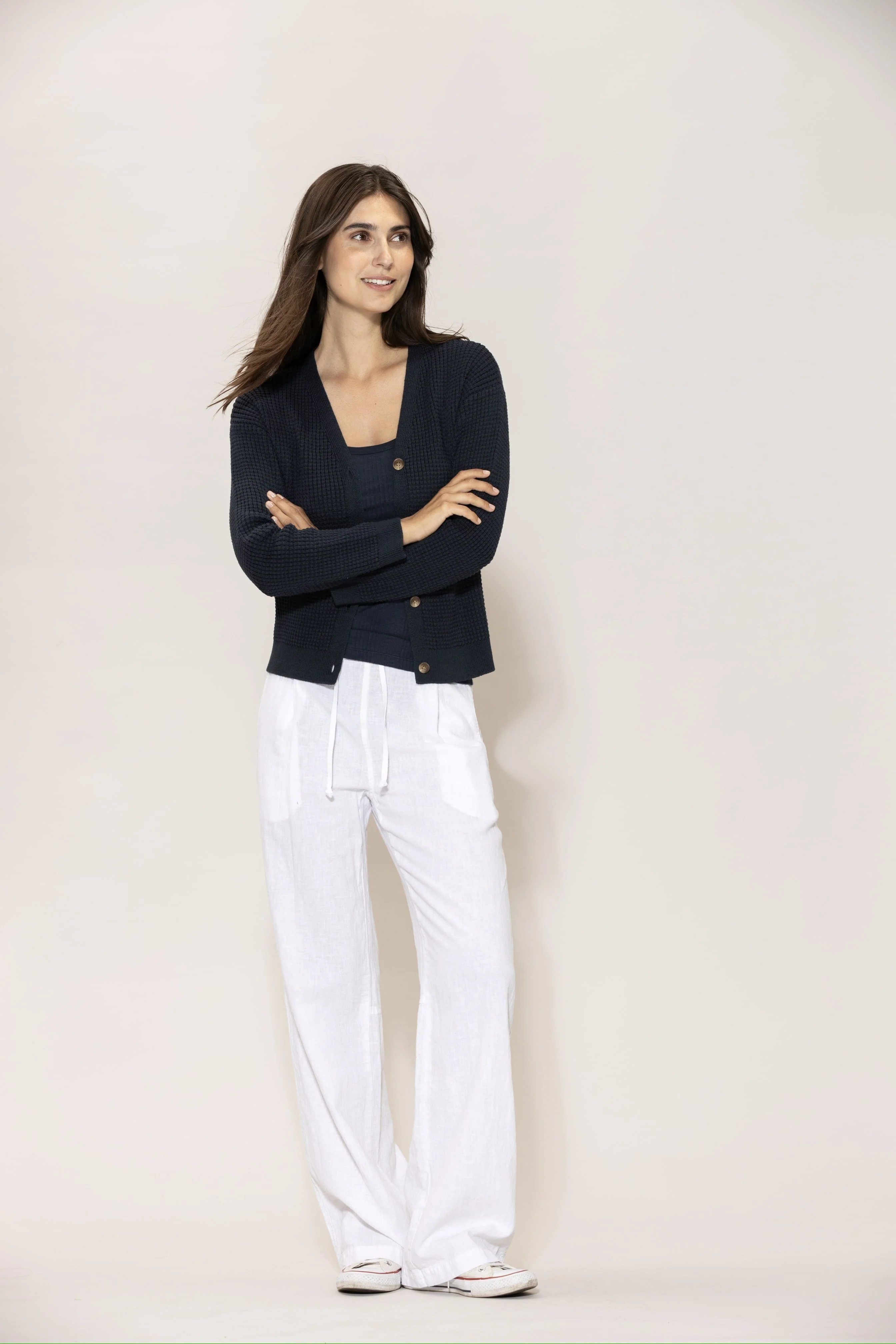 Lola Cardigan Knit - New Navy - Image 2