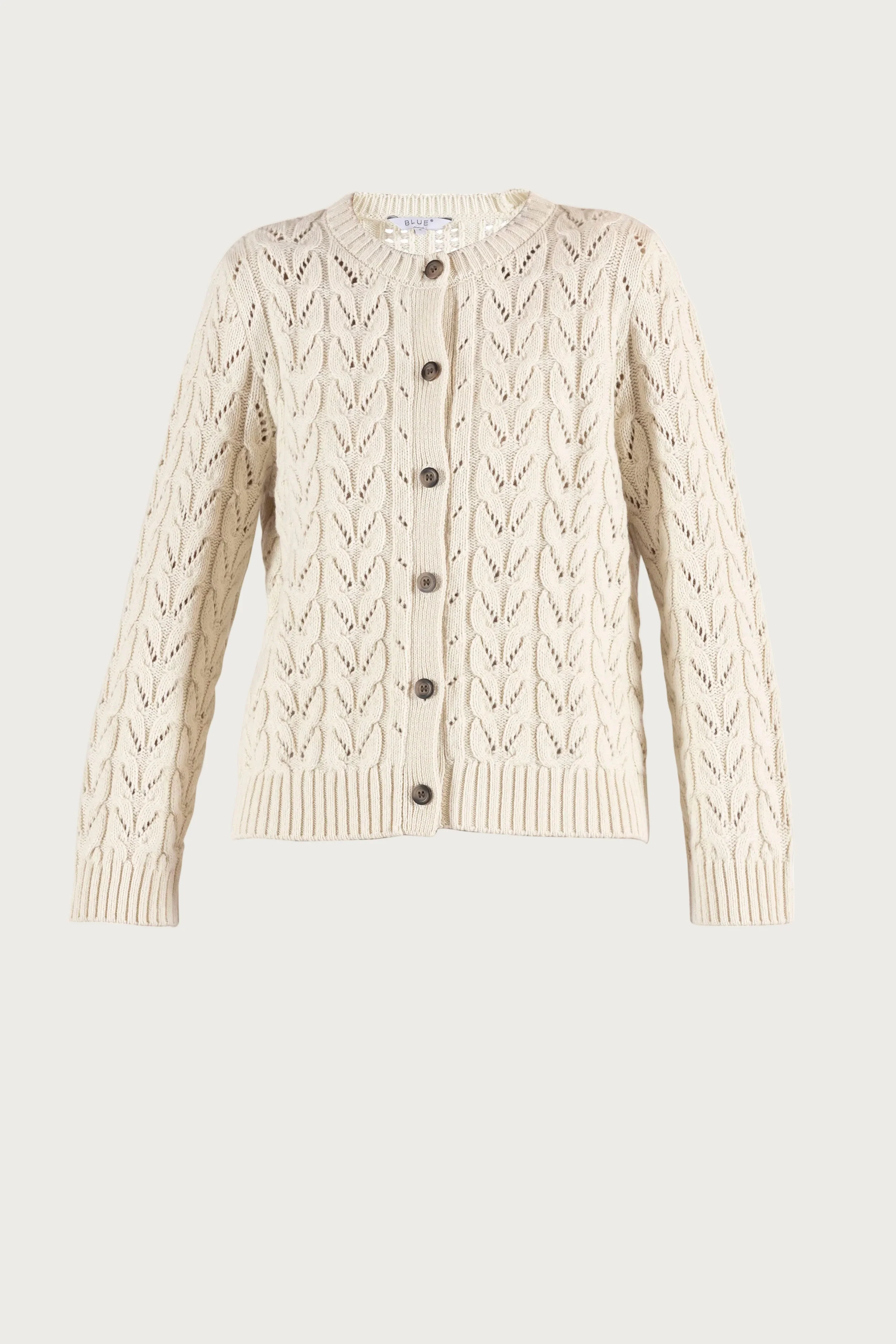 Lotus Cardigan Knit - Ecru - Image 2