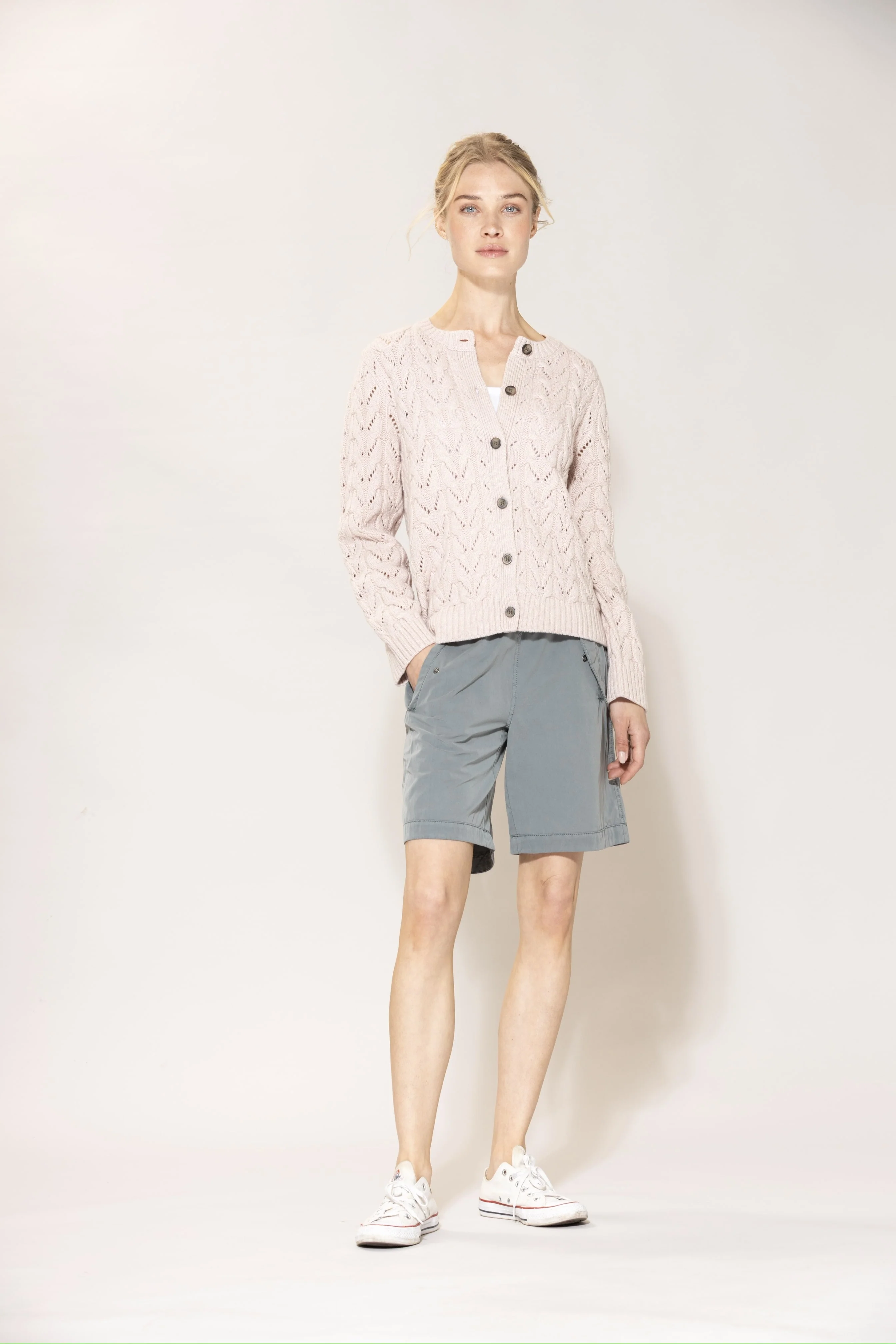 Lotus Cardigan Knit - Soft Rose - Image 2