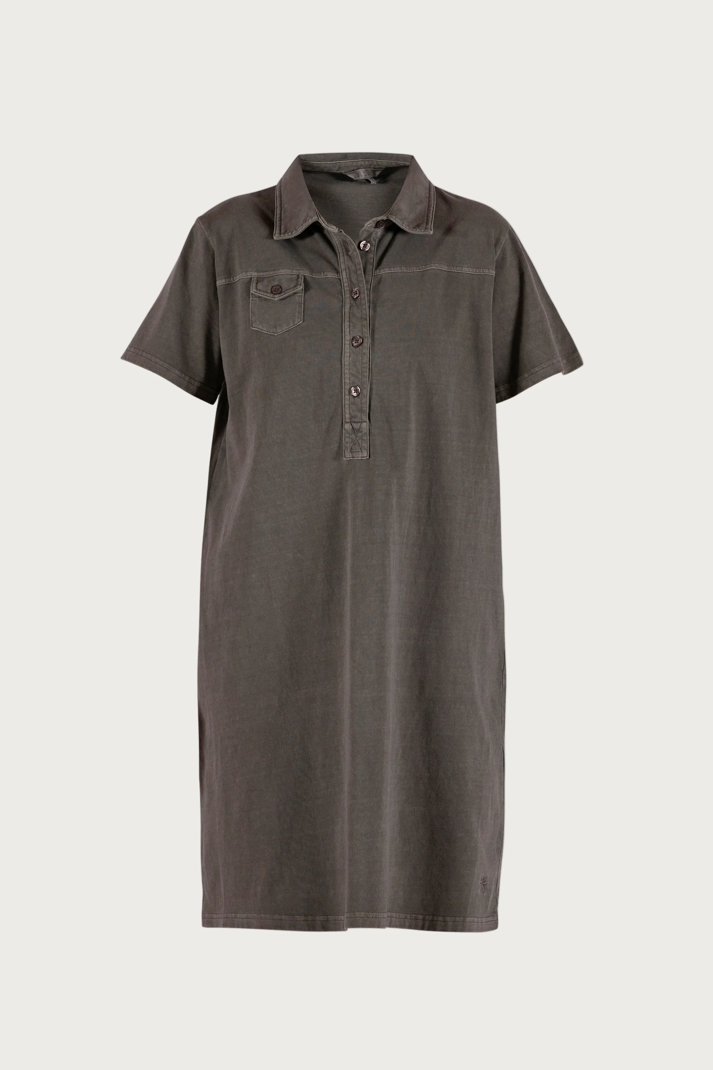Louise Polo Dress - Coffee - Image 2