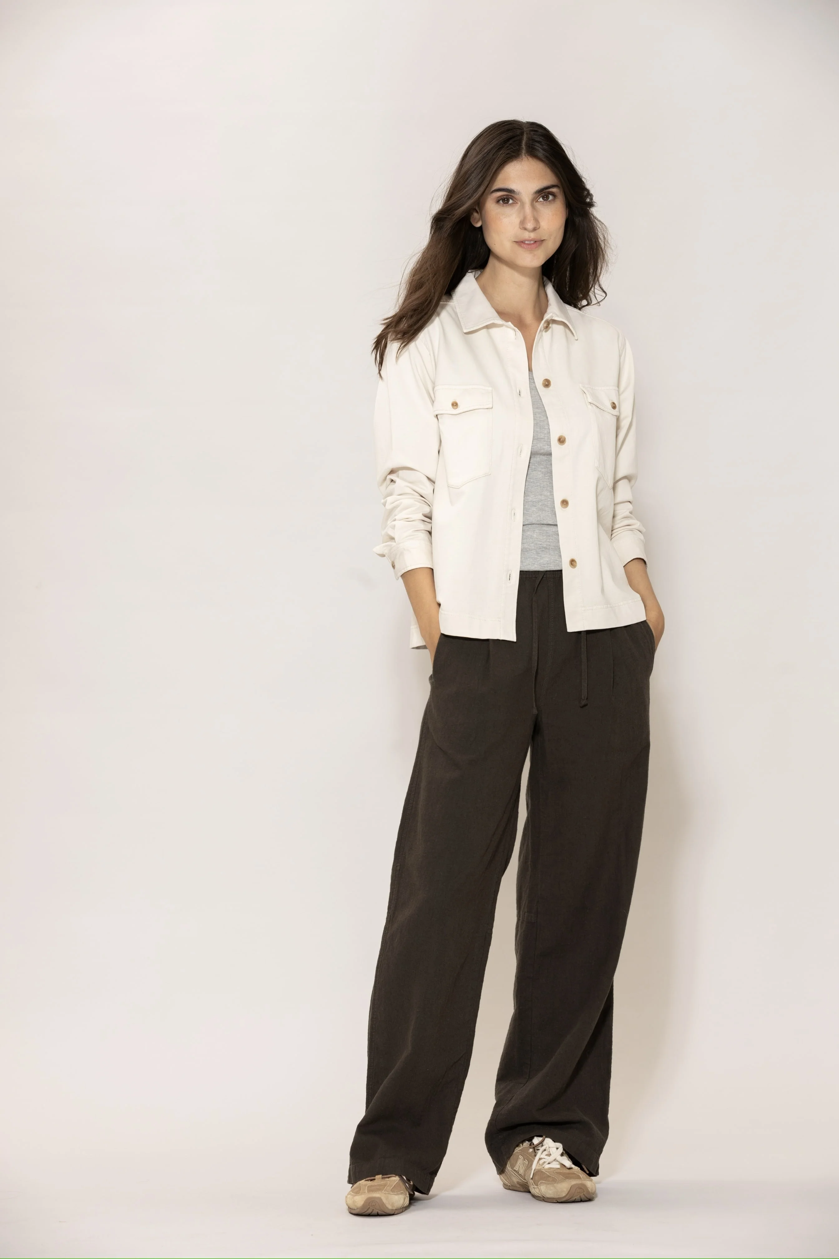 Luca linen Trousers - Coffee - Image 2
