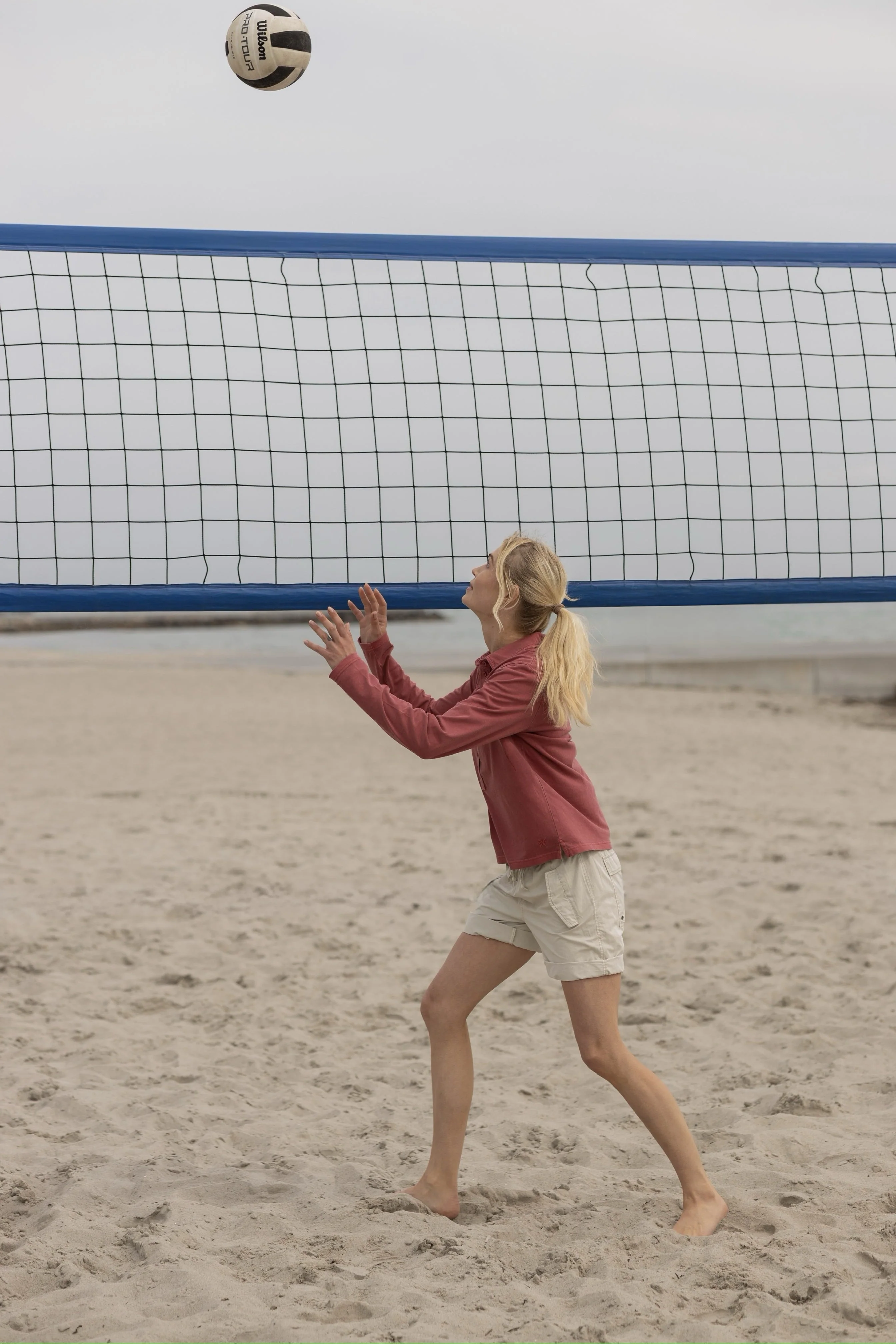 Luci Polo Blouse - Cranberry - Image 3