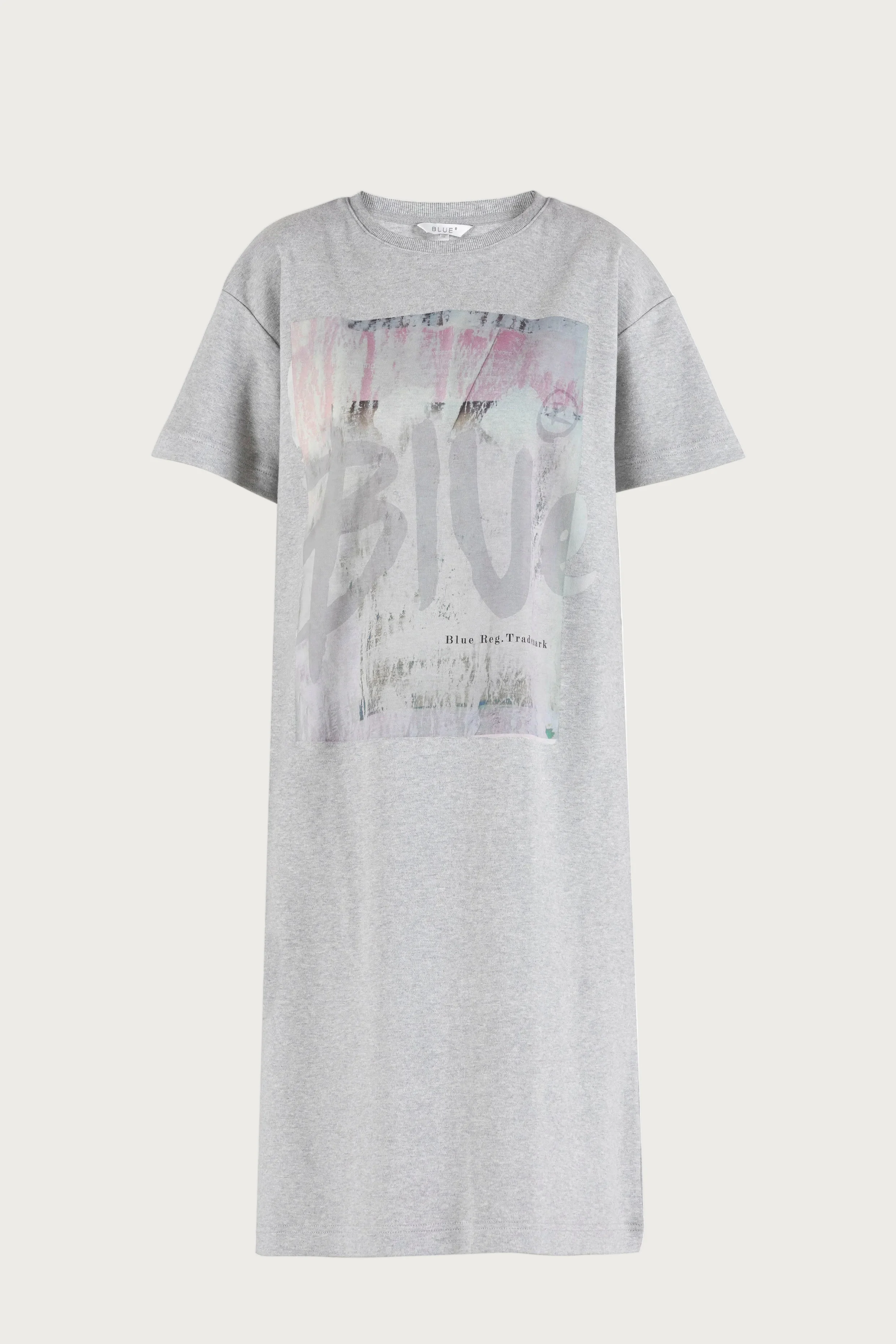 Lyng Tee Dress - Grey Melange - Image 2